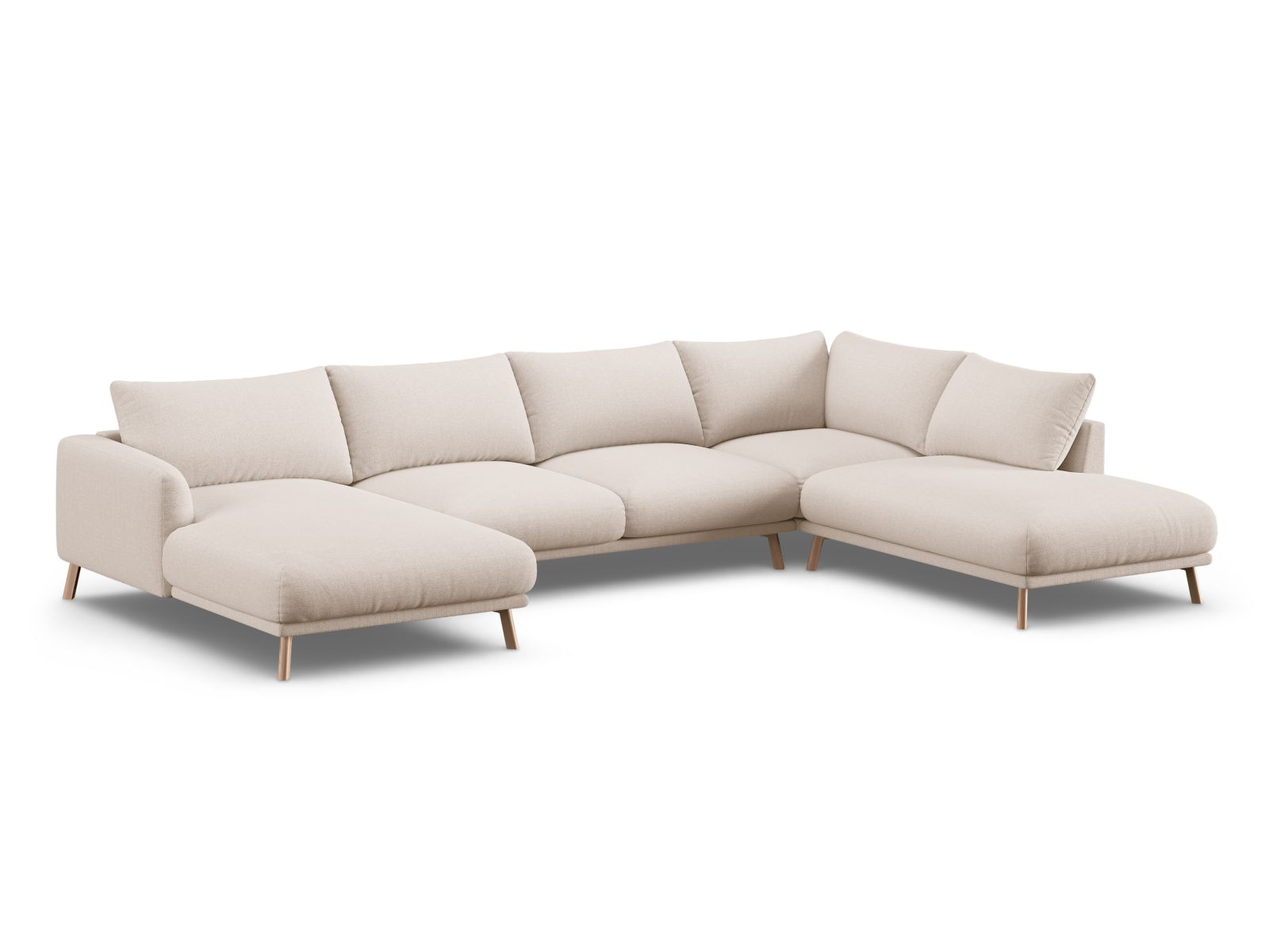 Panoramic Right Corner Sofa, "Naomi", 6 Seats, 365x235x75