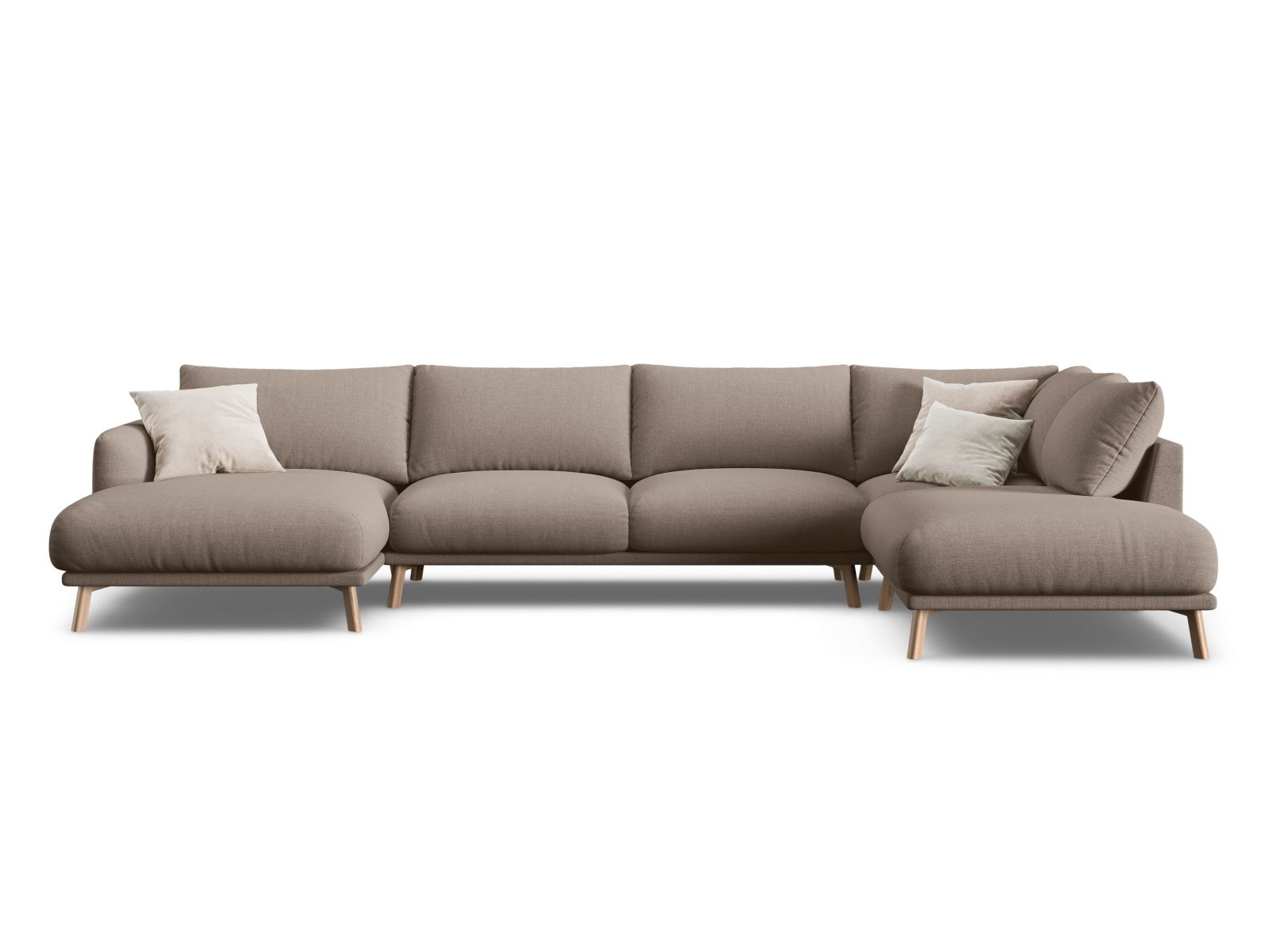 Panoramic Right Corner Sofa, "Naomi", 6 Seats, 365x235x75