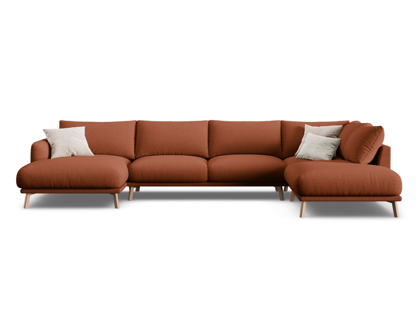Panoramic Right Corner Sofa, "Naomi", 6 Seats, 365x235x75