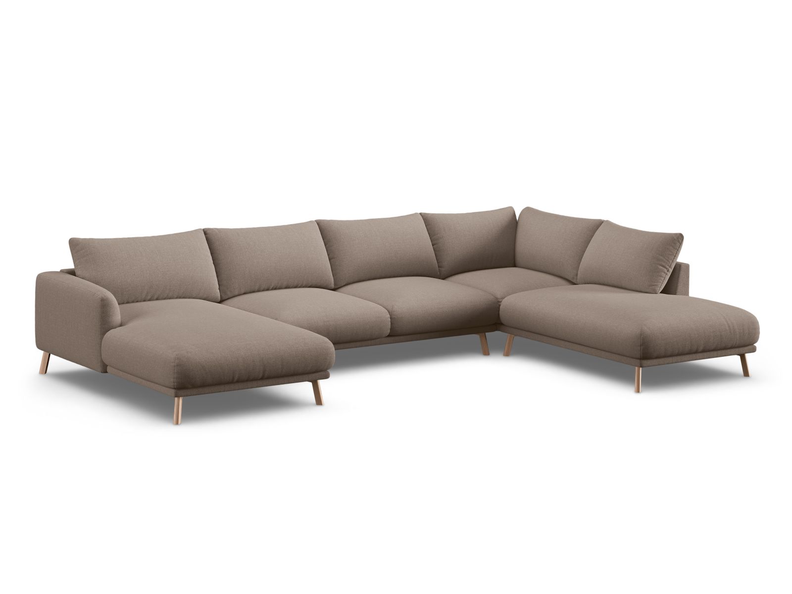 Panoramic Right Corner Sofa, "Naomi", 6 Seats, 365x235x75