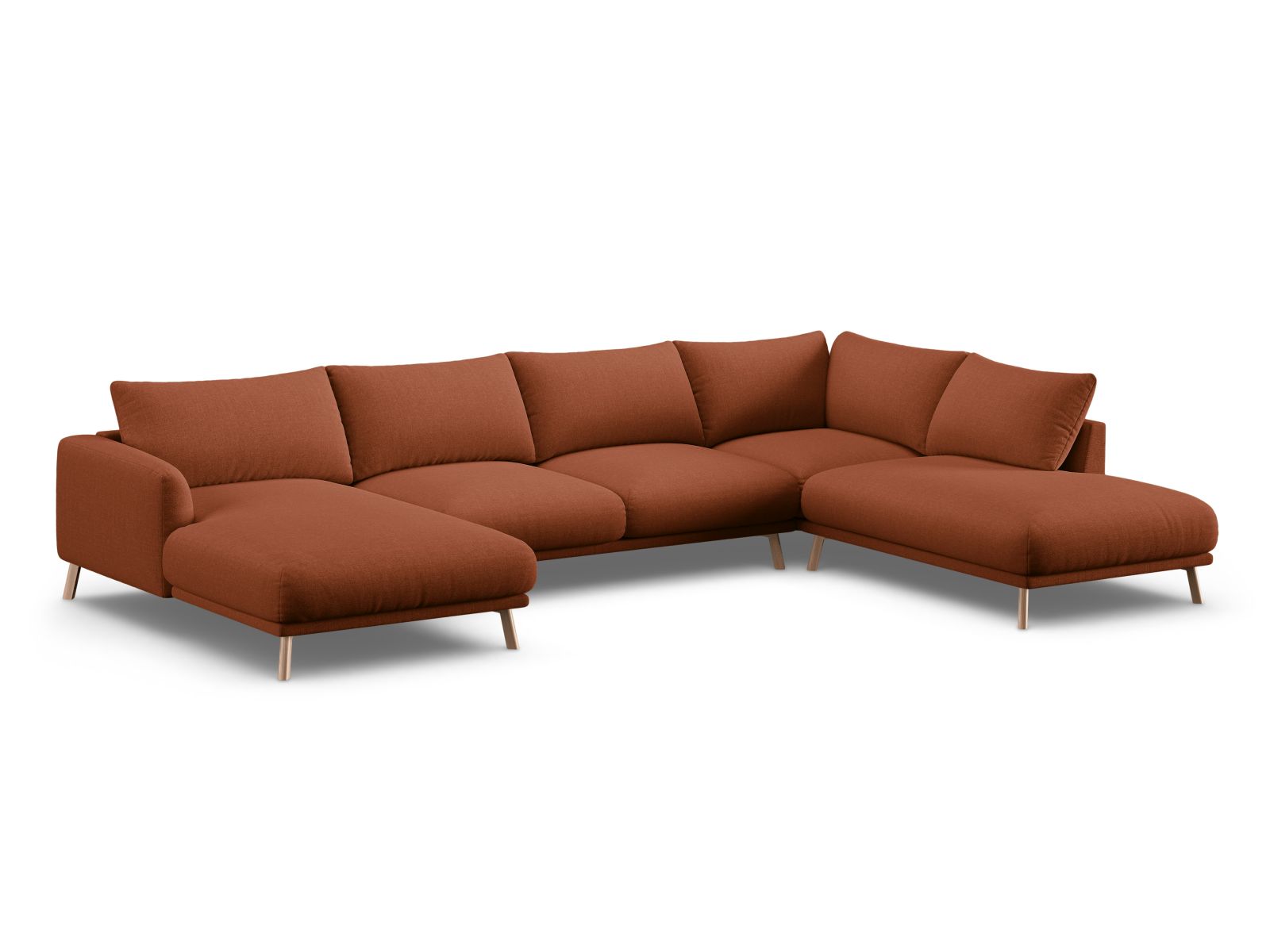 Panoramic Right Corner Sofa, "Naomi", 6 Seats, 365x235x75