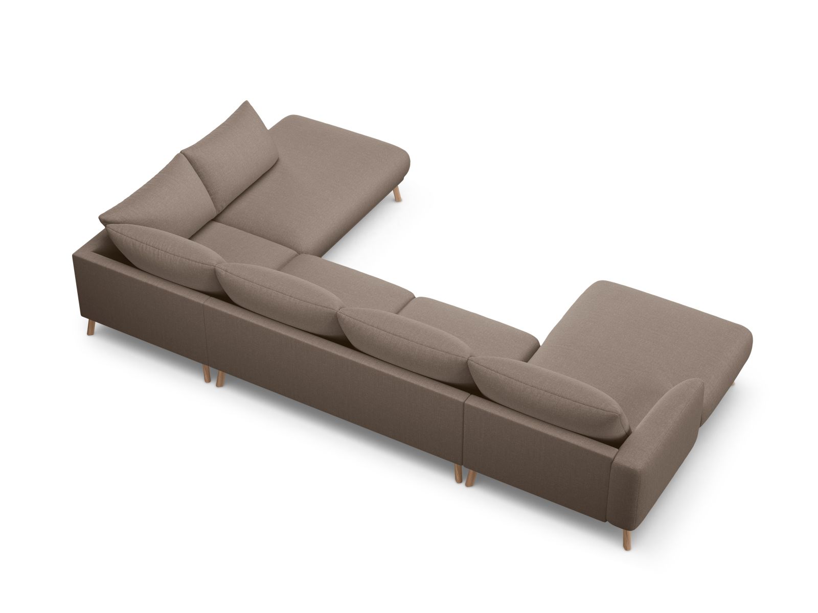 Panoramic Right Corner Sofa, "Naomi", 6 Seats, 365x235x75