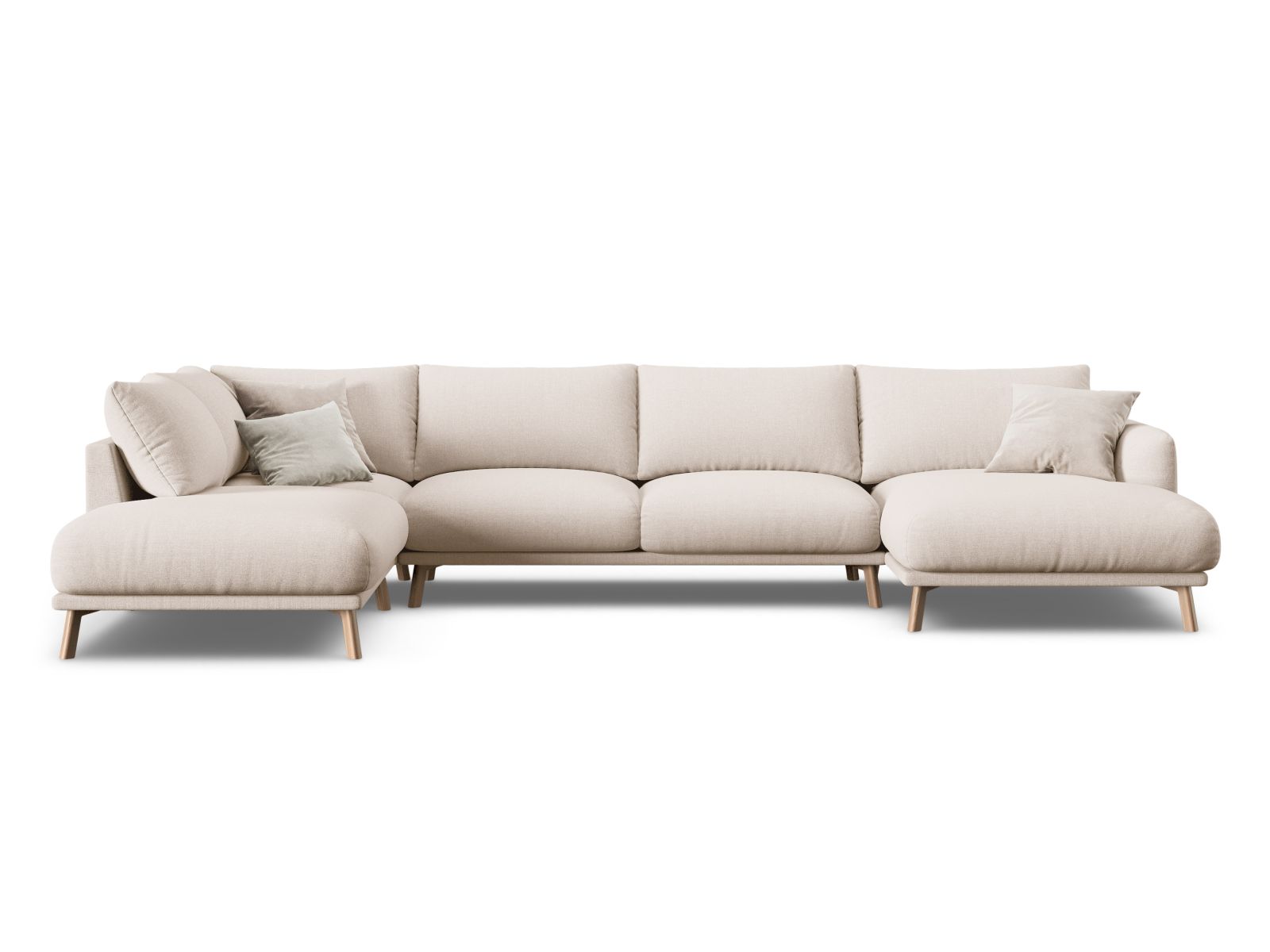 Panoramic Left Corner Sofa, "Naomi", 6 Seats, 365x235x75