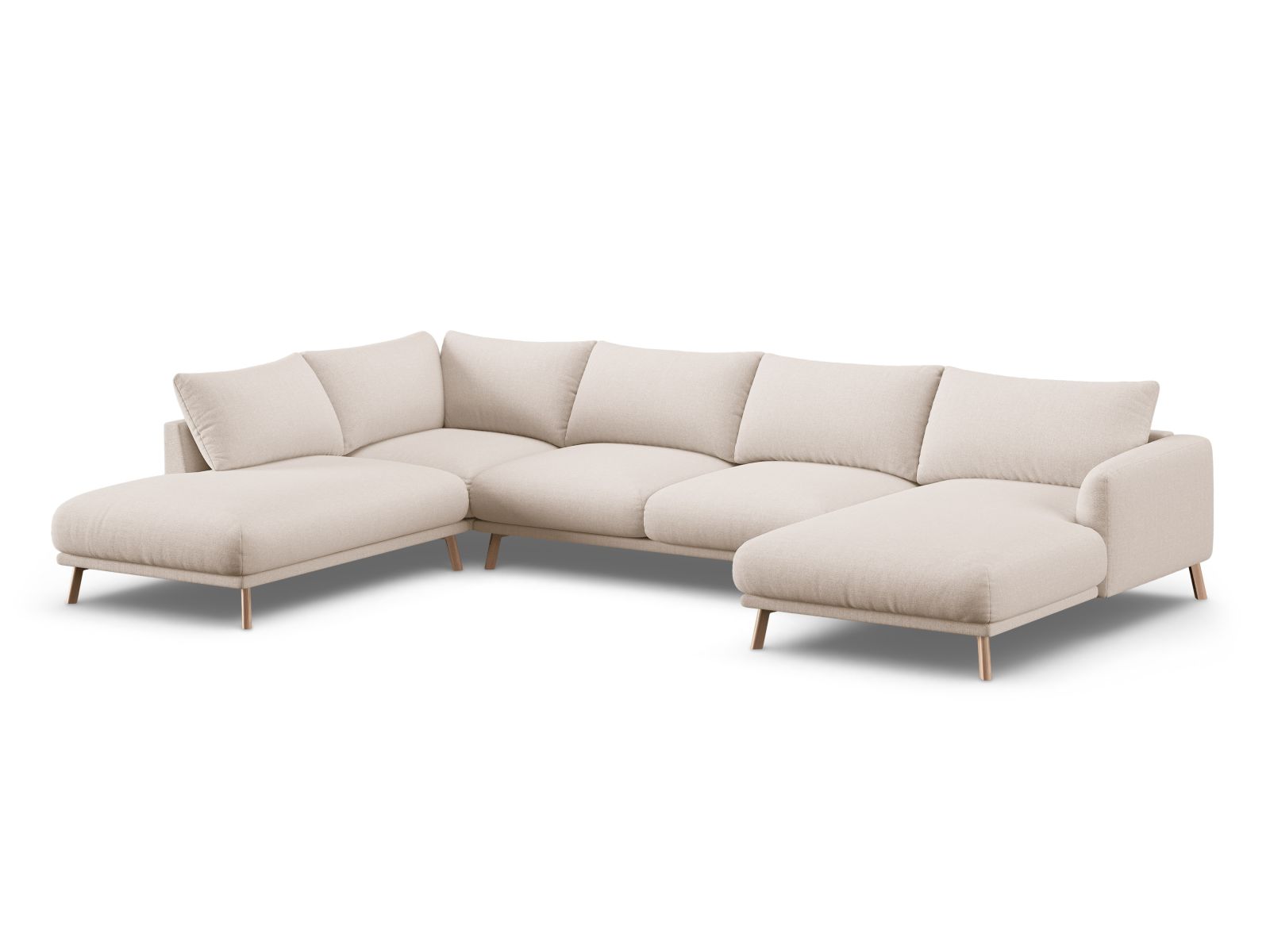 Panoramic Left Corner Sofa, "Naomi", 6 Seats, 365x235x75