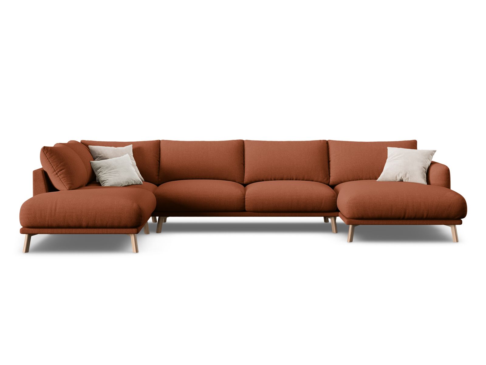Panoramic Left Corner Sofa, "Naomi", 6 Seats, 365x235x75
