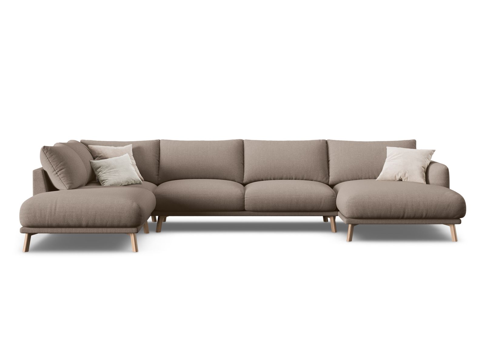 Panoramic Left Corner Sofa, "Naomi", 6 Seats, 365x235x75