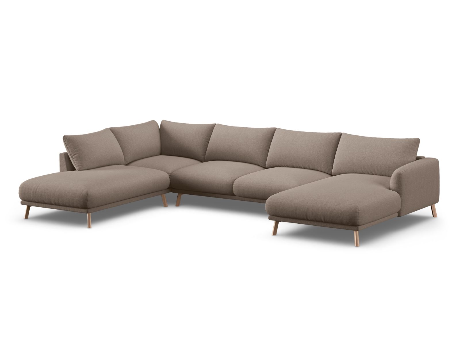 Panoramic Left Corner Sofa, "Naomi", 6 Seats, 365x235x75