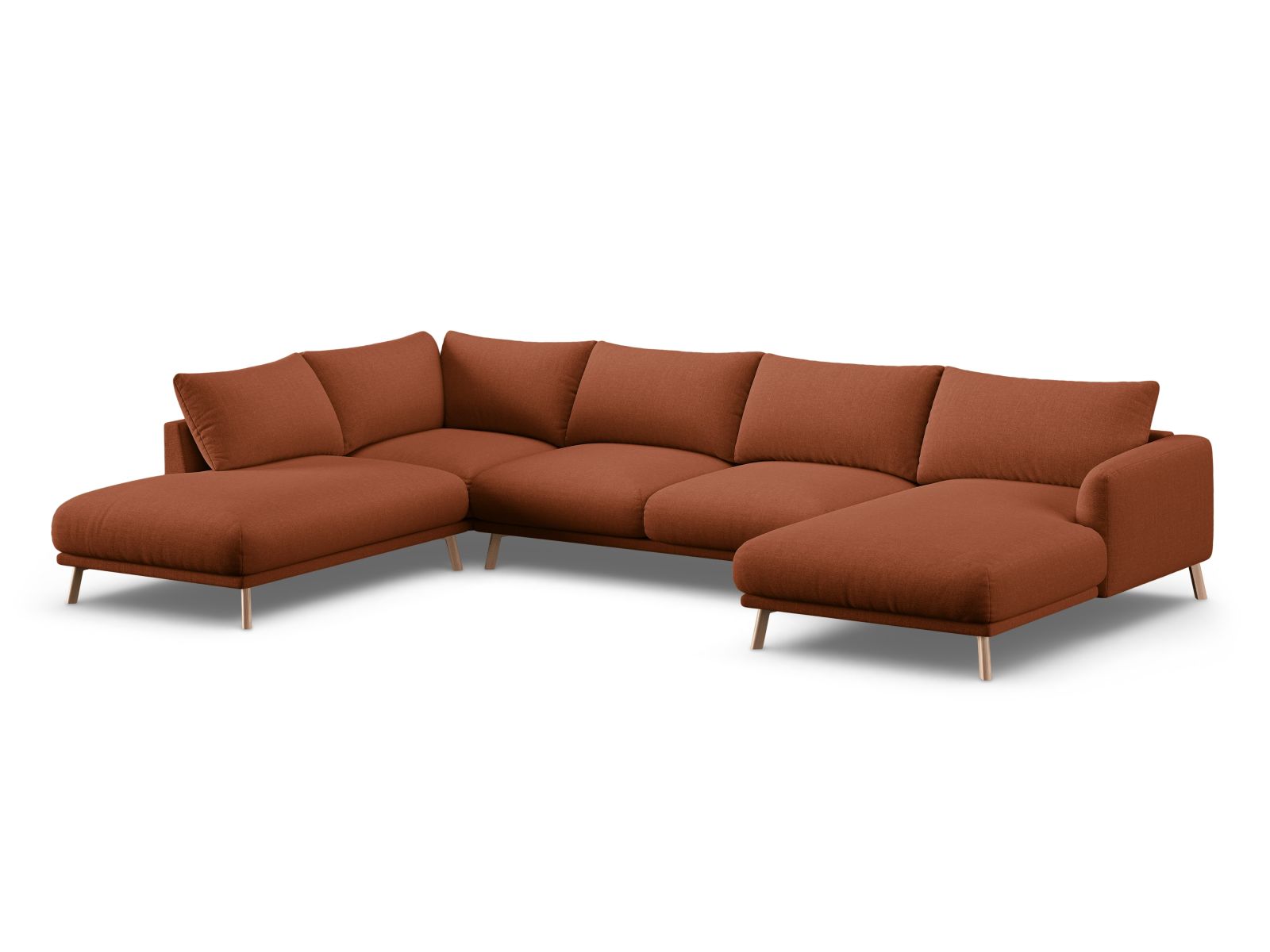 Panoramic Left Corner Sofa, "Naomi", 6 Seats, 365x235x75