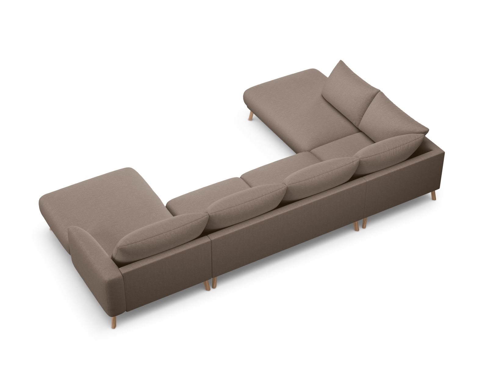 Panoramic Left Corner Sofa, "Naomi", 6 Seats, 365x235x75