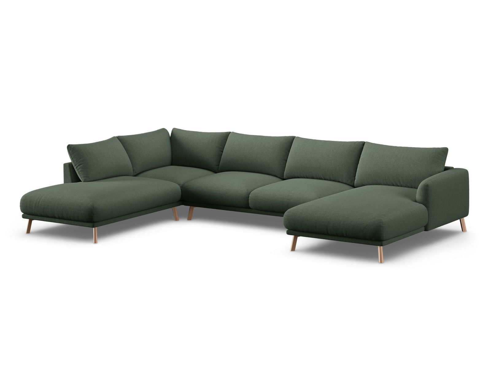 Panoramic Left Corner Sofa, "Naomi", 6 Seats, 365x235x75