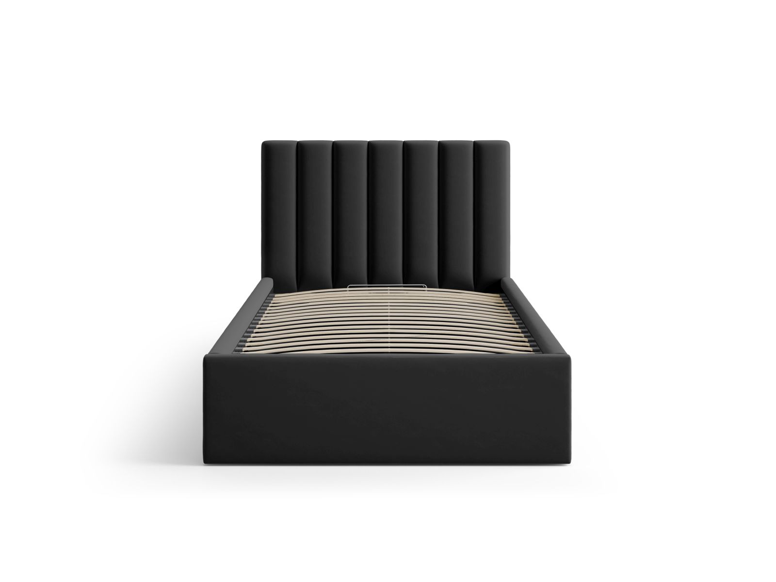 Velvet Storage Bed With Headboard, "Allison", 100x220x95