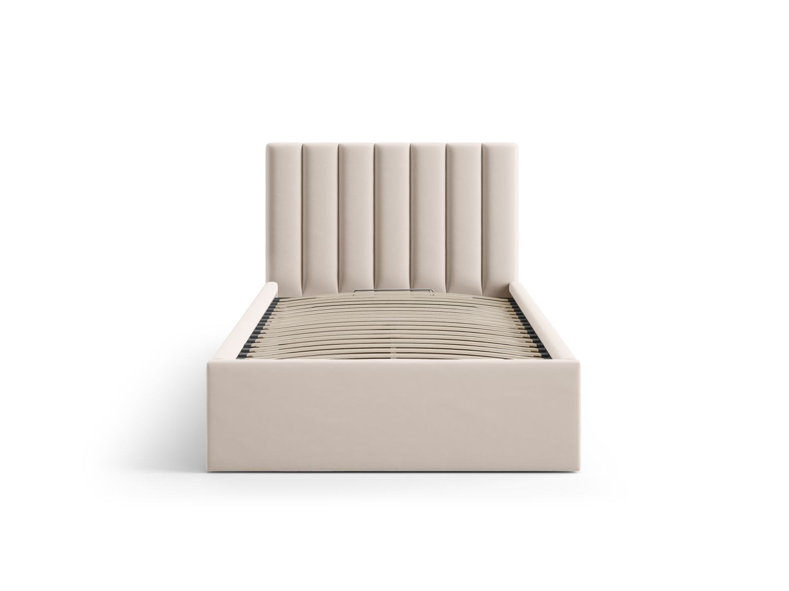 Velvet Storage Bed With Headboard, "Allison", 100x220x95