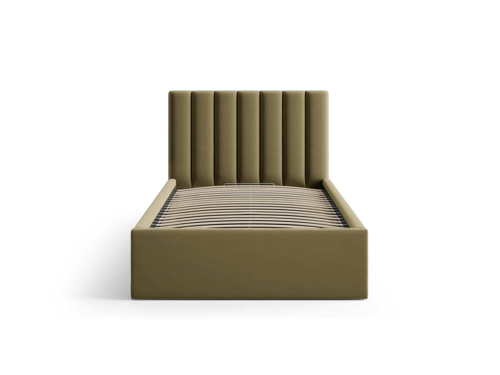 Velvet Storage Bed With Headboard, "Allison", 100x220x95