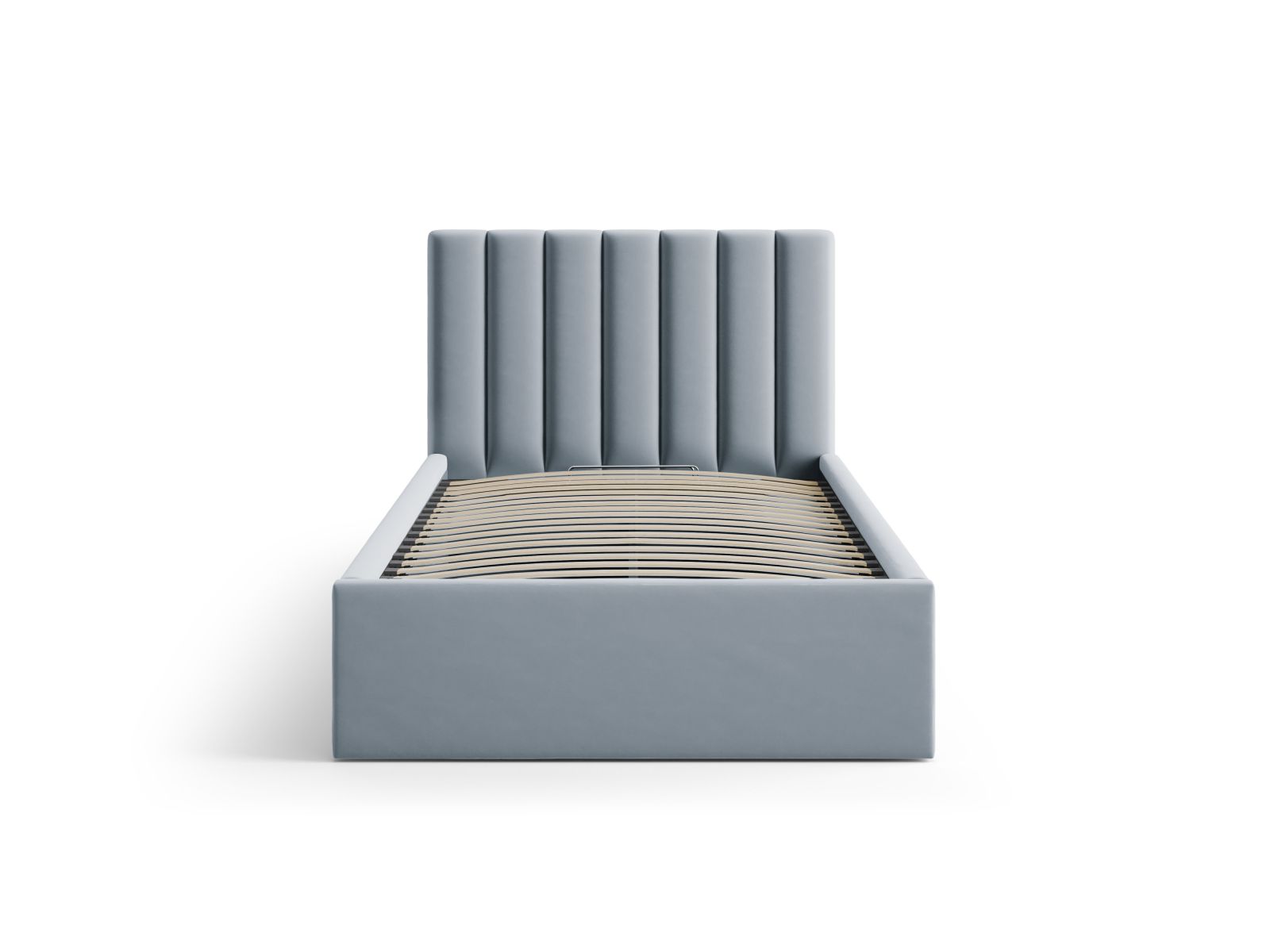Velvet Storage Bed With Headboard, "Allison", 100x220x95