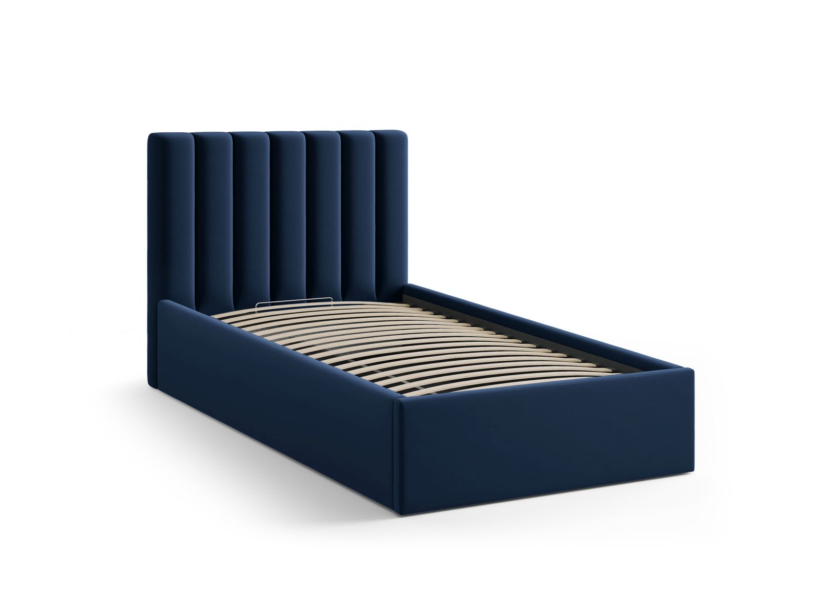 Velvet Storage Bed With Headboard, "Allison", 100x220x95