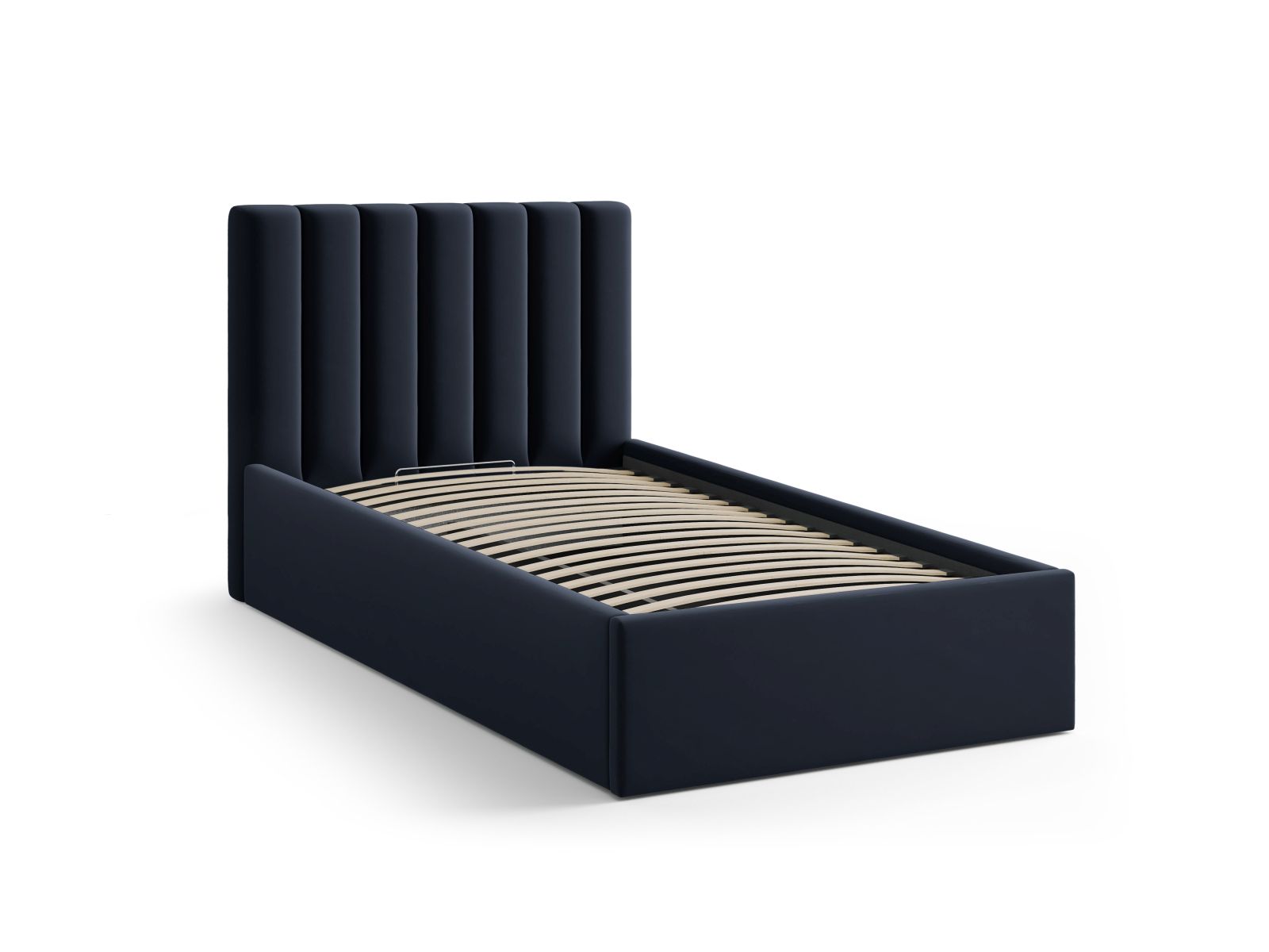 Velvet Storage Bed With Headboard, "Allison", 100x220x95