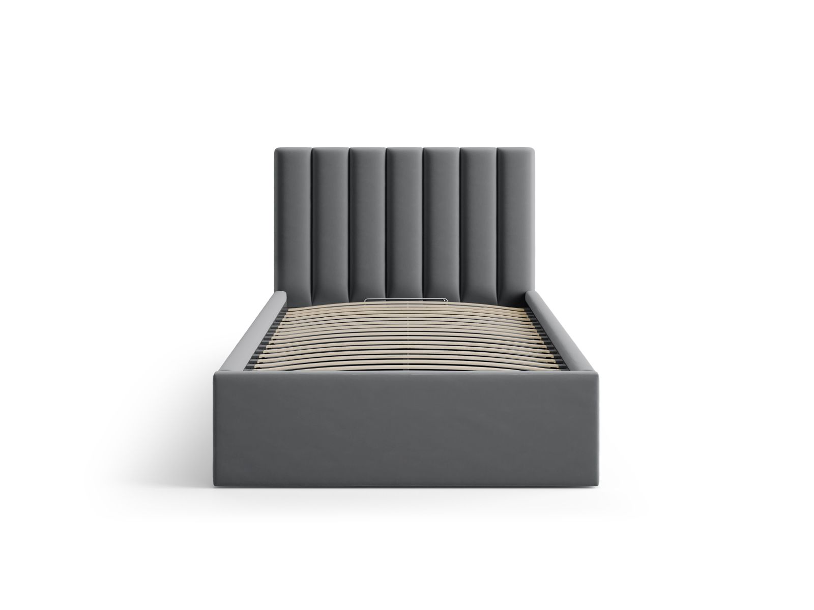 Velvet Storage Bed With Headboard, "Allison", 100x220x95