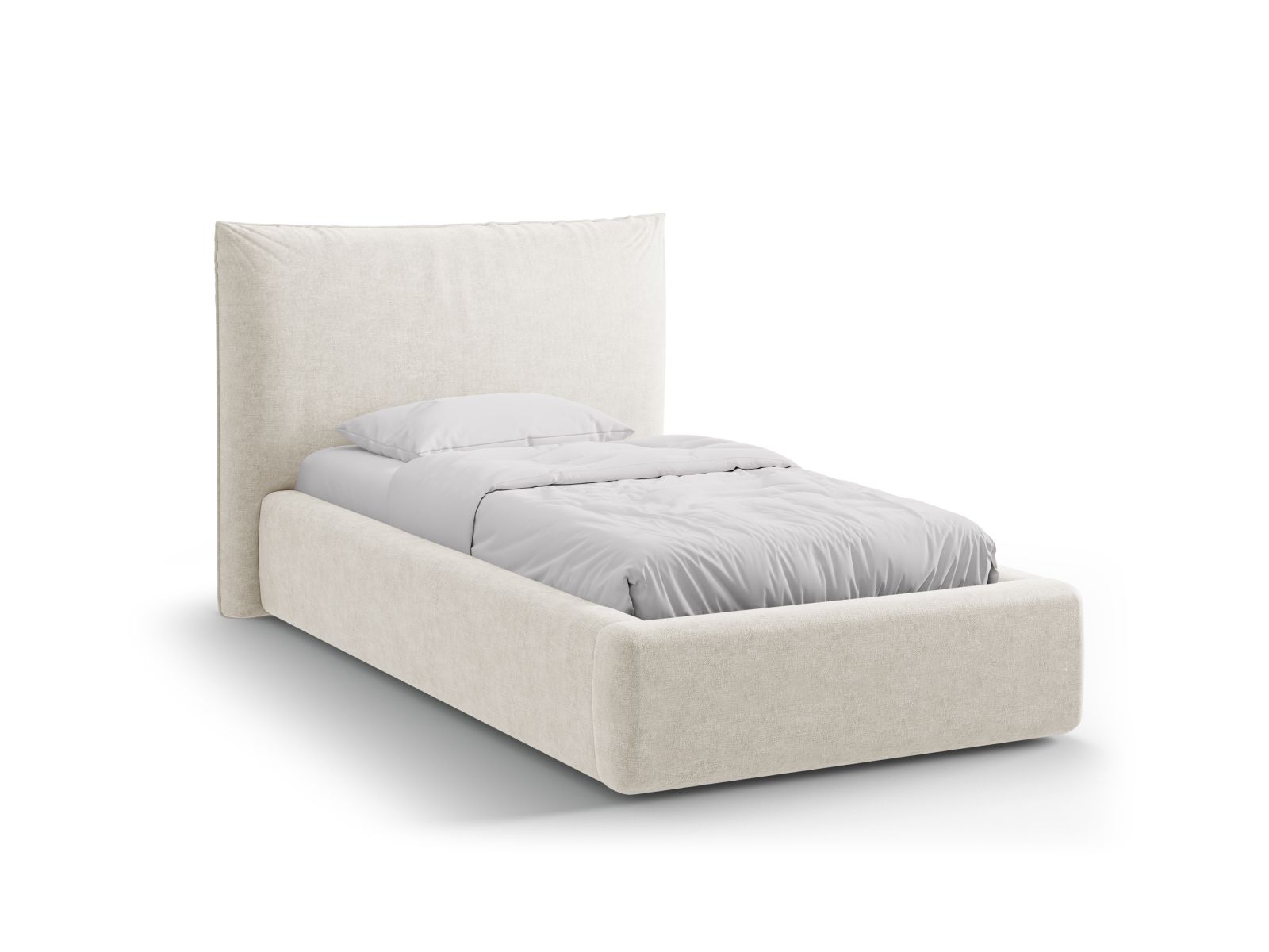 Storage Bed With Headboard, "Kaelle", 130x223x95