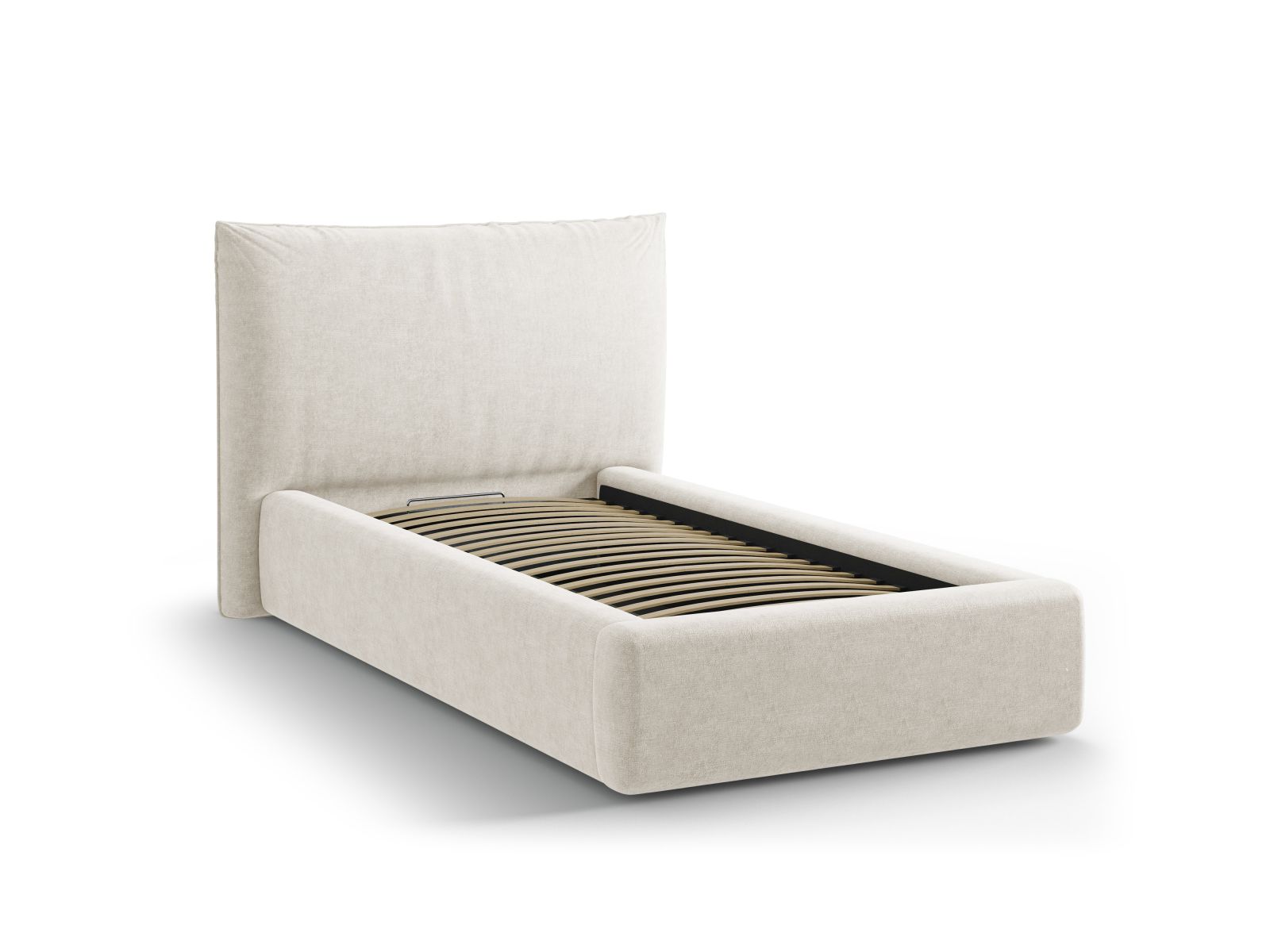 Storage Bed With Headboard, "Kaelle", 130x223x95