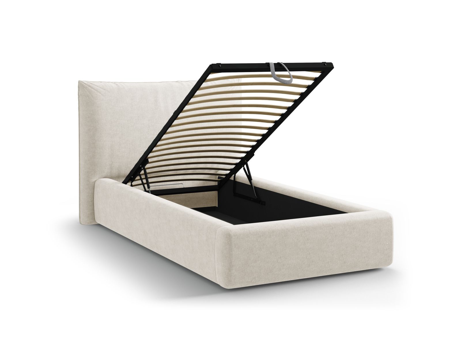 Storage Bed With Headboard, "Kaelle", 130x223x95