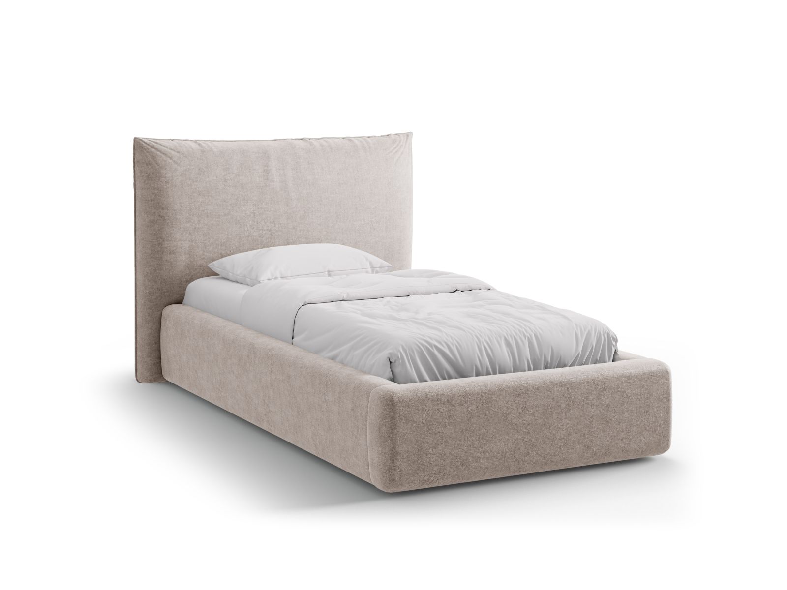 Storage Bed With Headboard, "Kaelle", 130x223x95