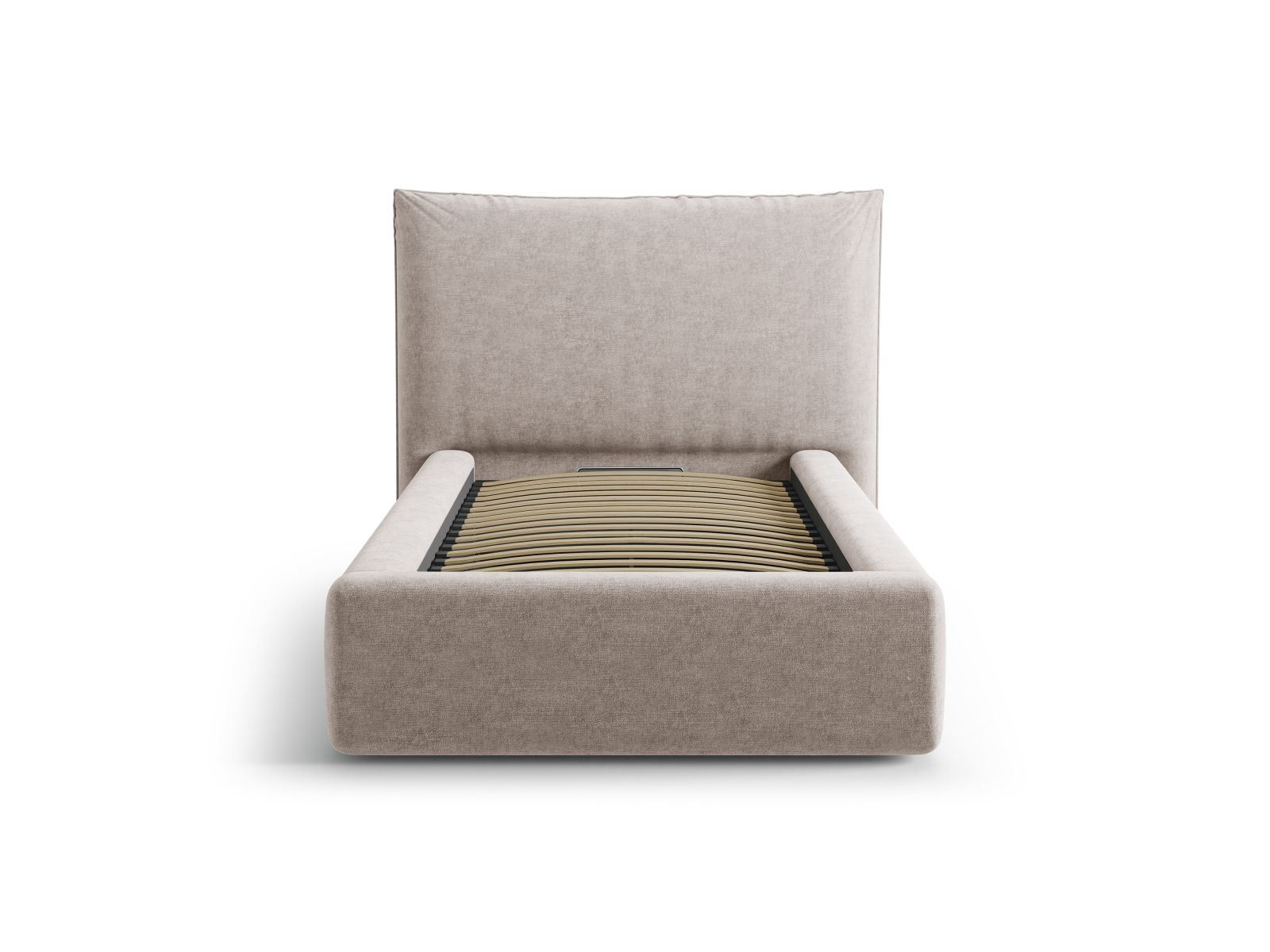 Storage Bed With Headboard, "Kaelle", 130x223x95