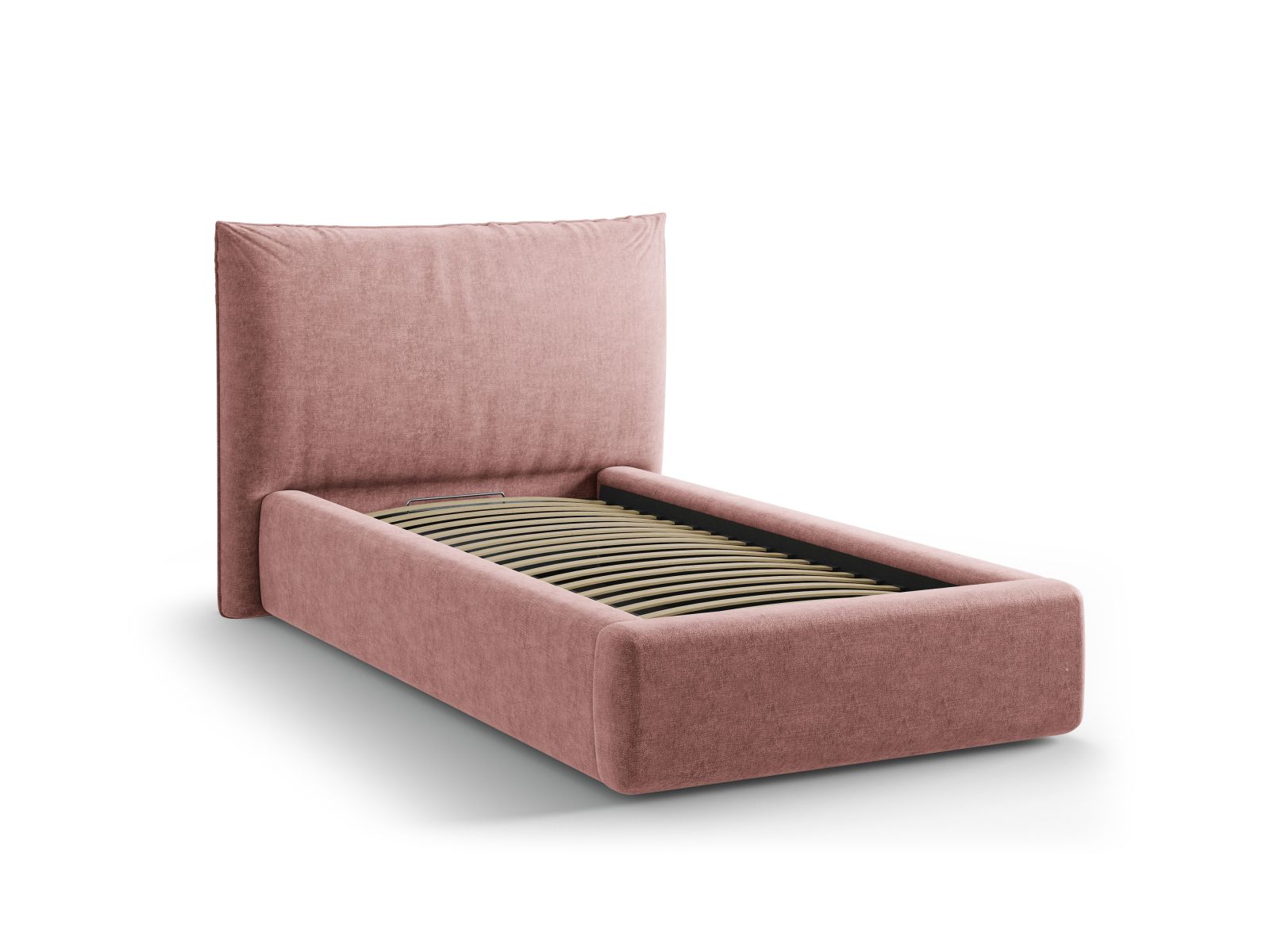 Storage Bed With Headboard, "Kaelle", 130x223x95