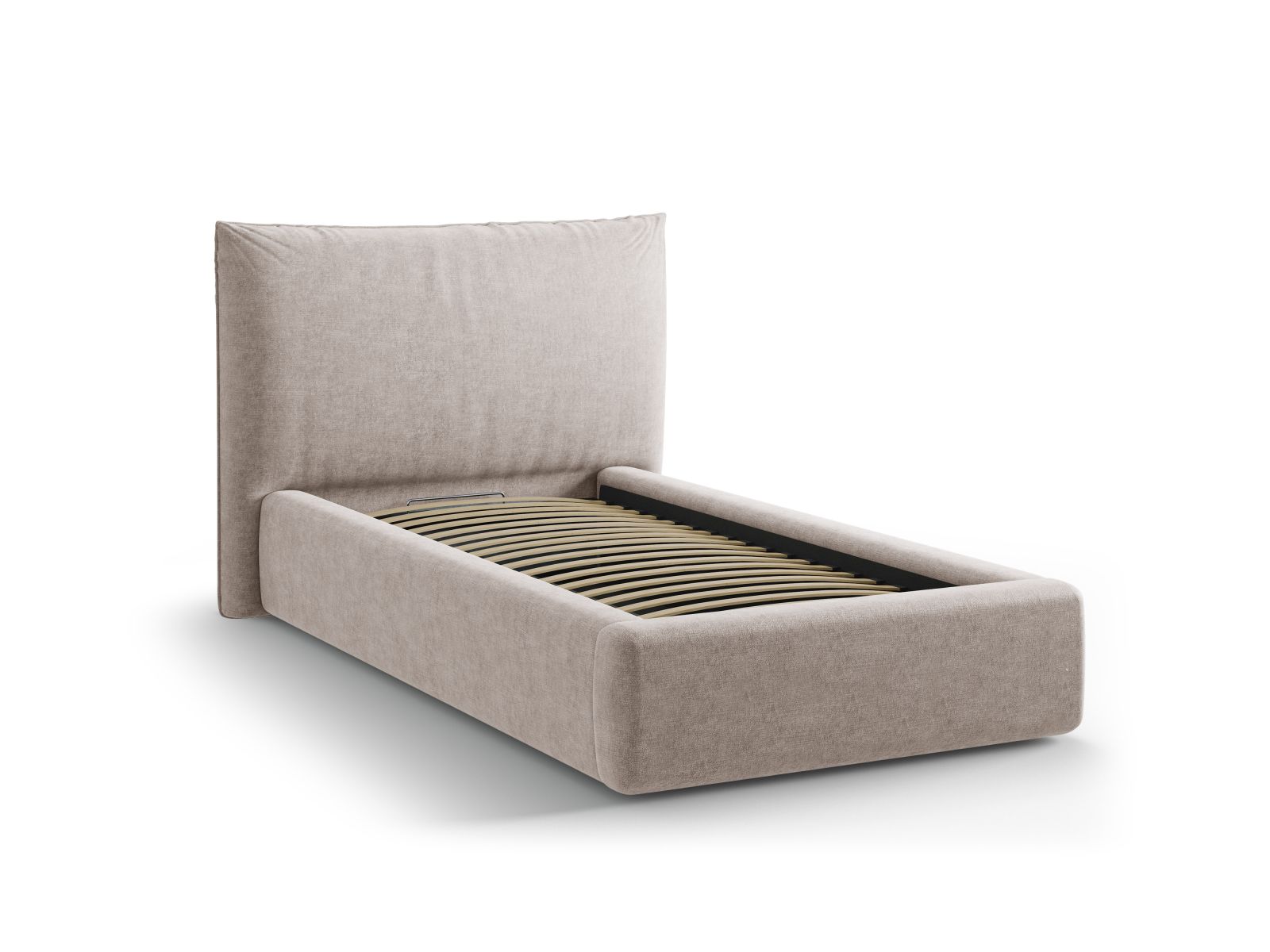 Storage Bed With Headboard, "Kaelle", 130x223x95