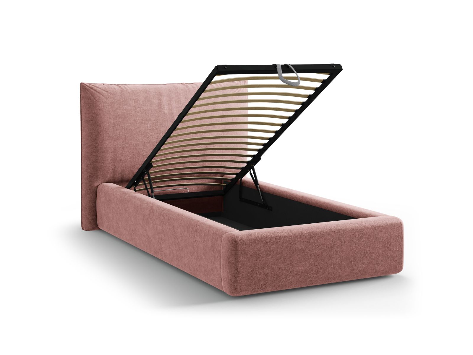 Storage Bed With Headboard, "Kaelle", 130x223x95