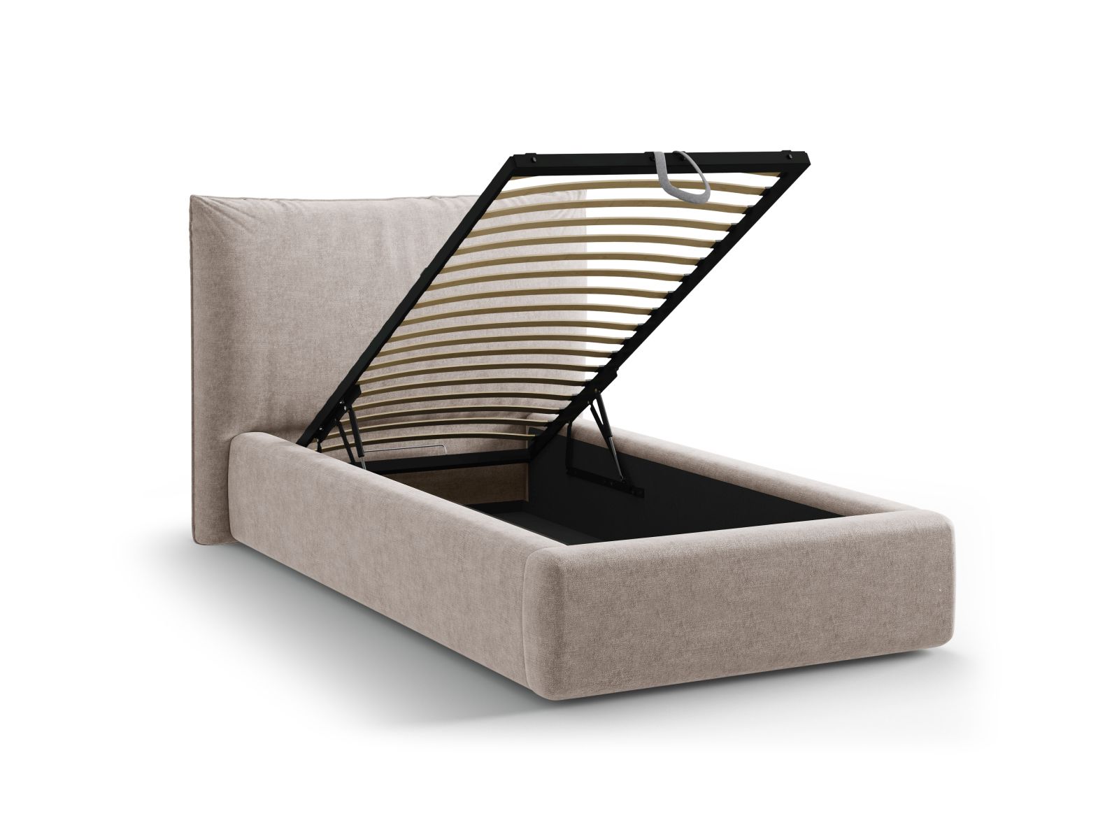 Storage Bed With Headboard, "Kaelle", 130x223x95