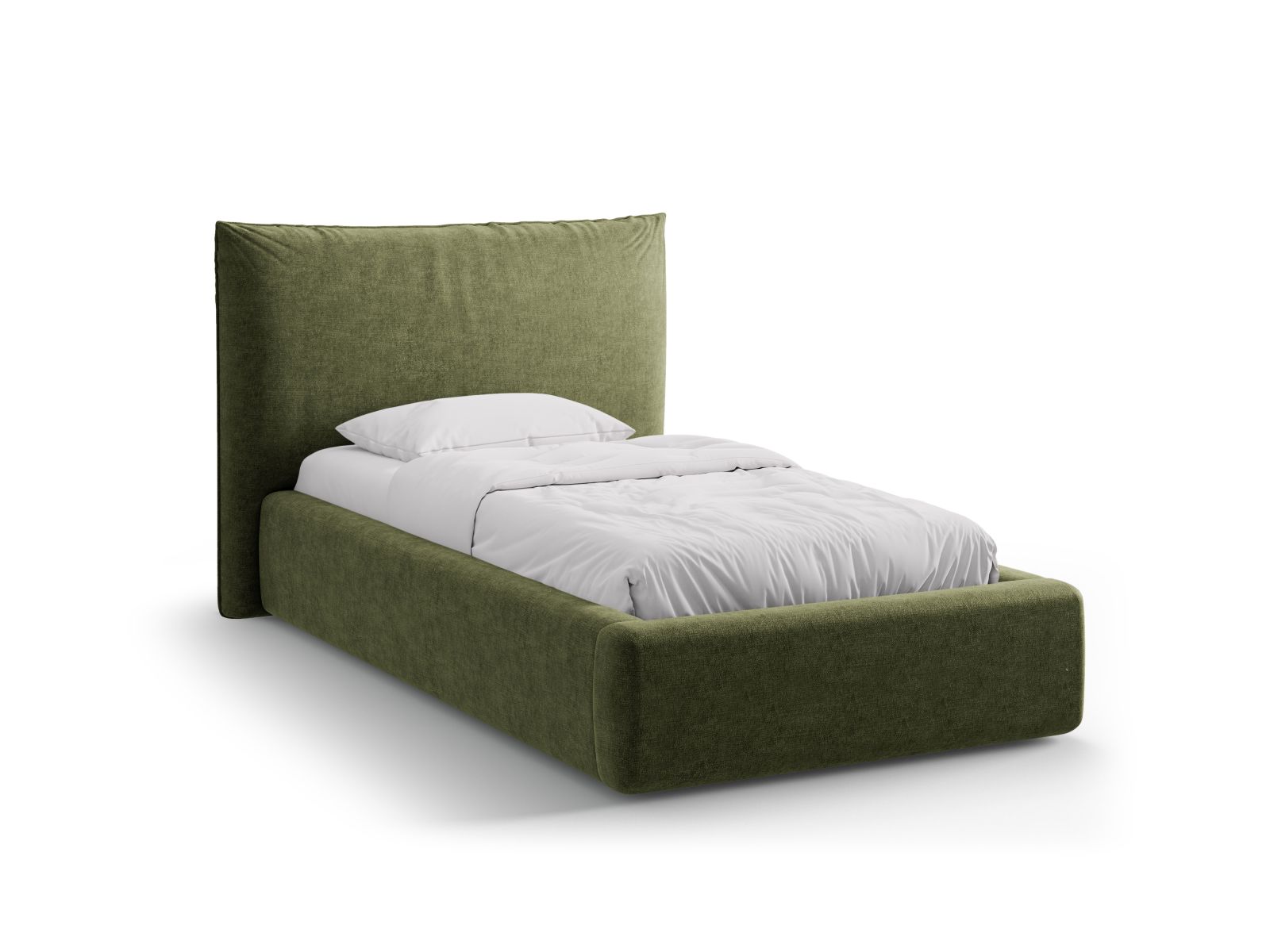 Storage Bed With Headboard, "Kaelle", 130x223x95