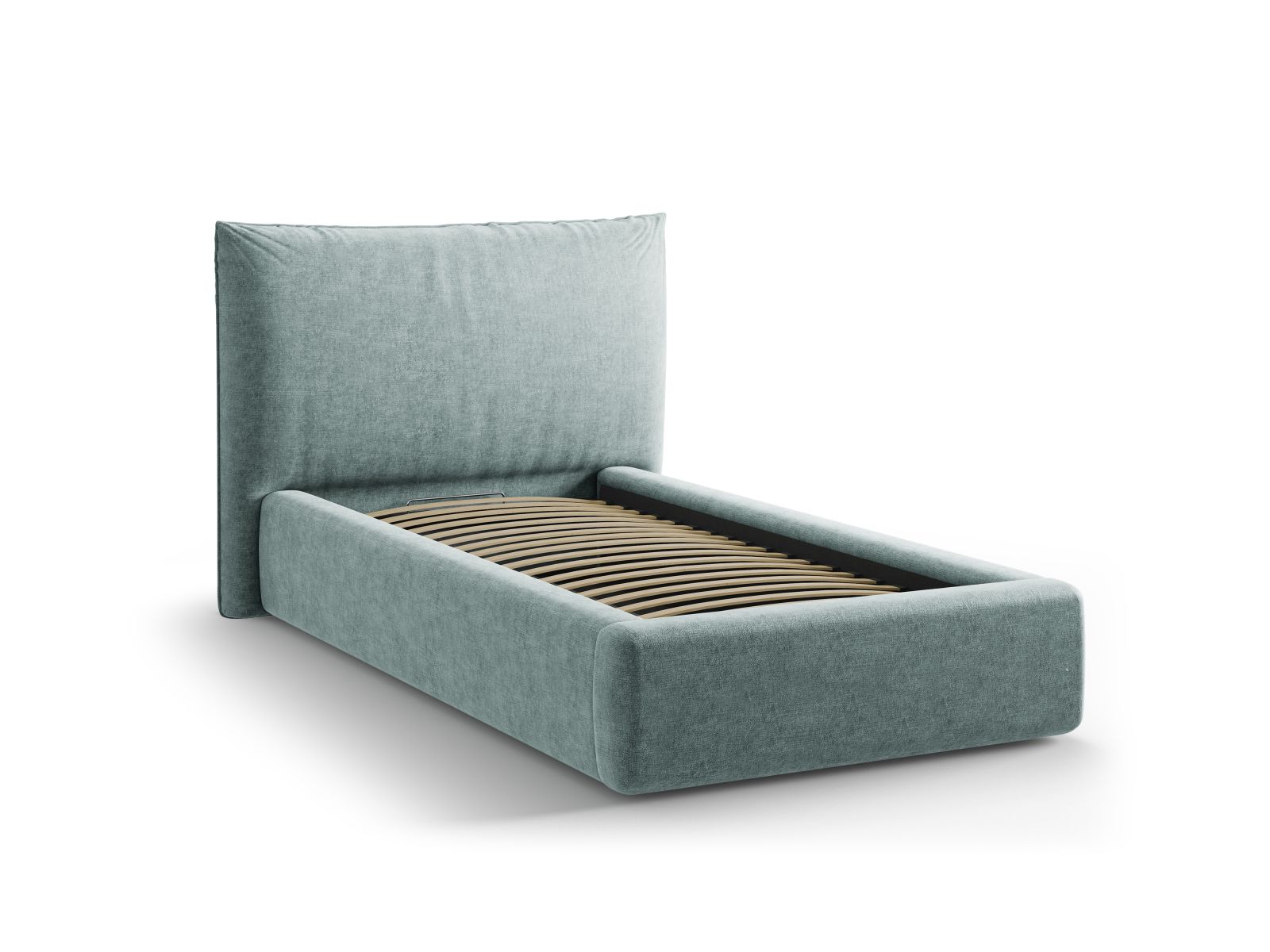 Storage Bed With Headboard, "Kaelle", 130x223x95