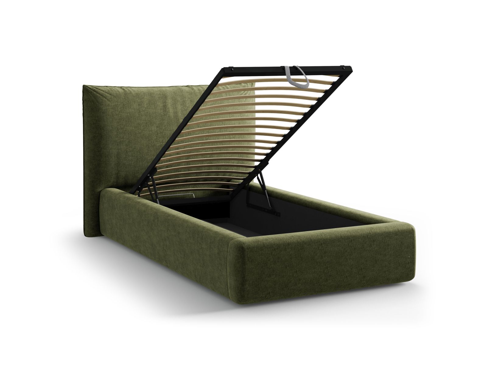 Storage Bed With Headboard, "Kaelle", 130x223x95
