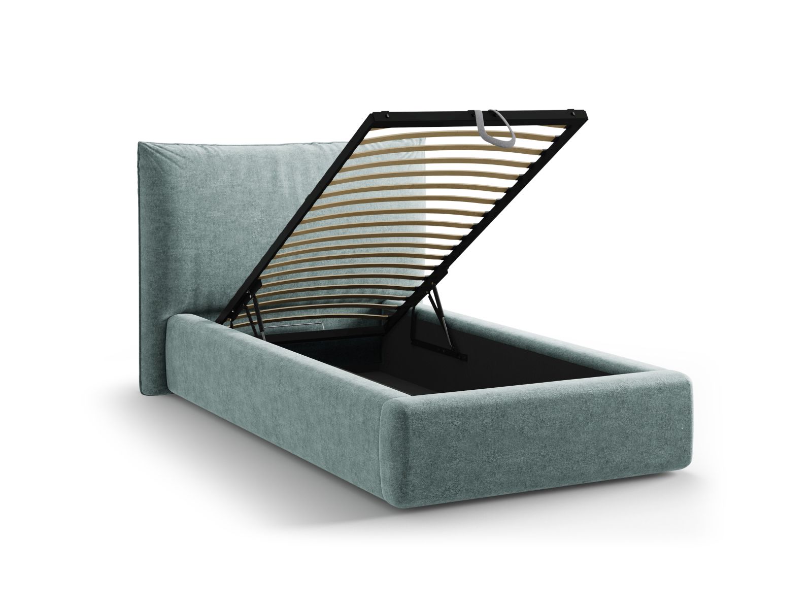 Storage Bed With Headboard, "Kaelle", 130x223x95