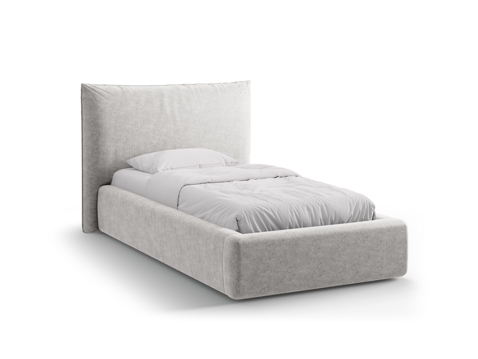Storage Bed With Headboard, "Kaelle", 130x223x95