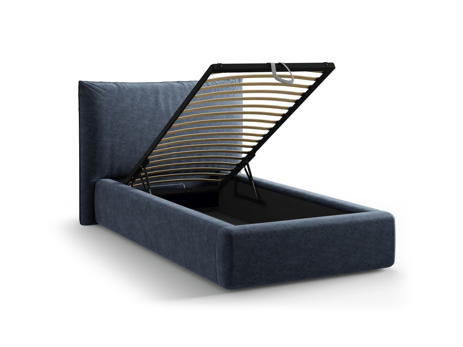 Storage Bed With Headboard, "Kaelle", 130x223x95