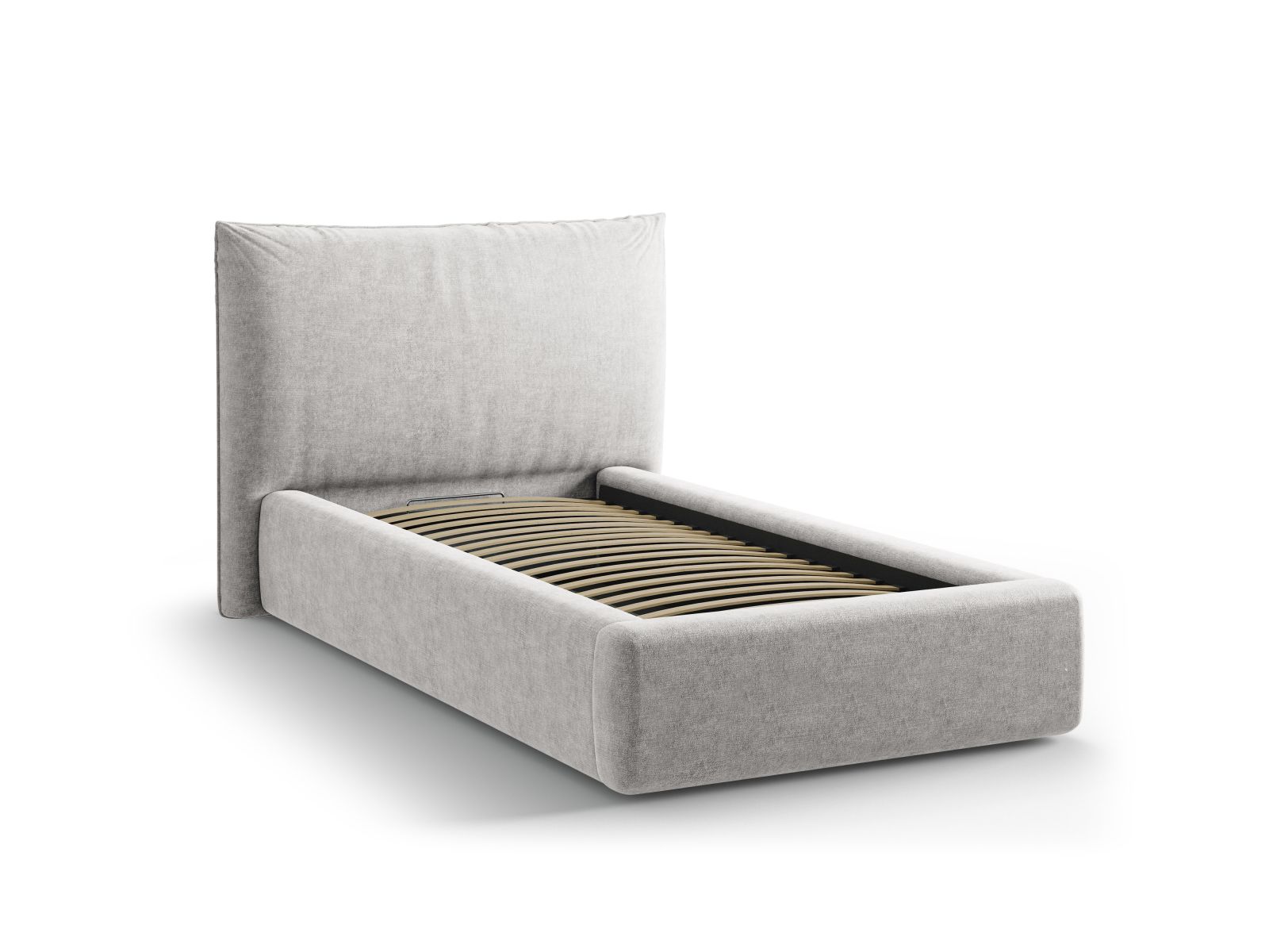 Storage Bed With Headboard, "Kaelle", 130x223x95