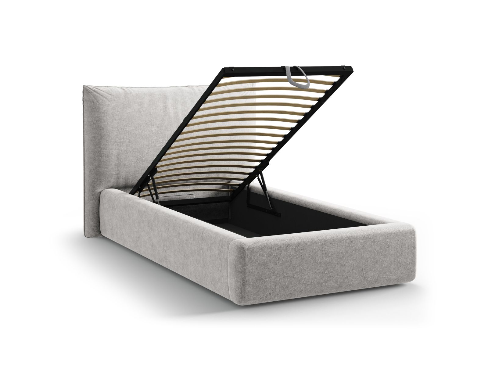 Storage Bed With Headboard, "Kaelle", 130x223x95