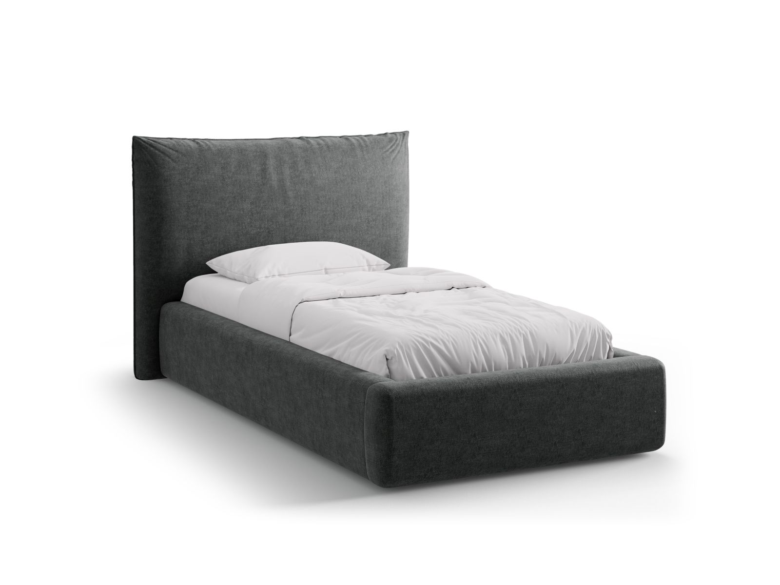 Storage Bed With Headboard, "Kaelle", 130x223x95