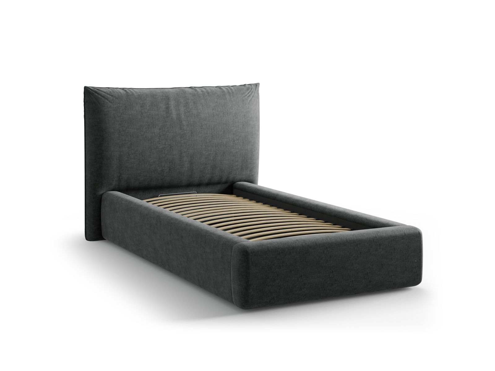 Storage Bed With Headboard, "Kaelle", 130x223x95