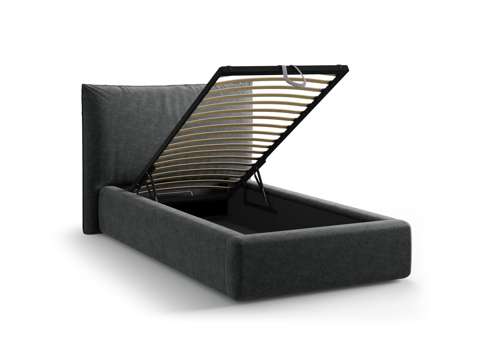 Storage Bed With Headboard, "Kaelle", 130x223x95