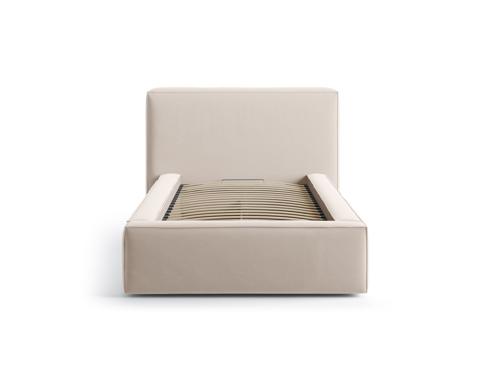 Velvet Storage Bed With Headboard, "Jodie", 136x223x95