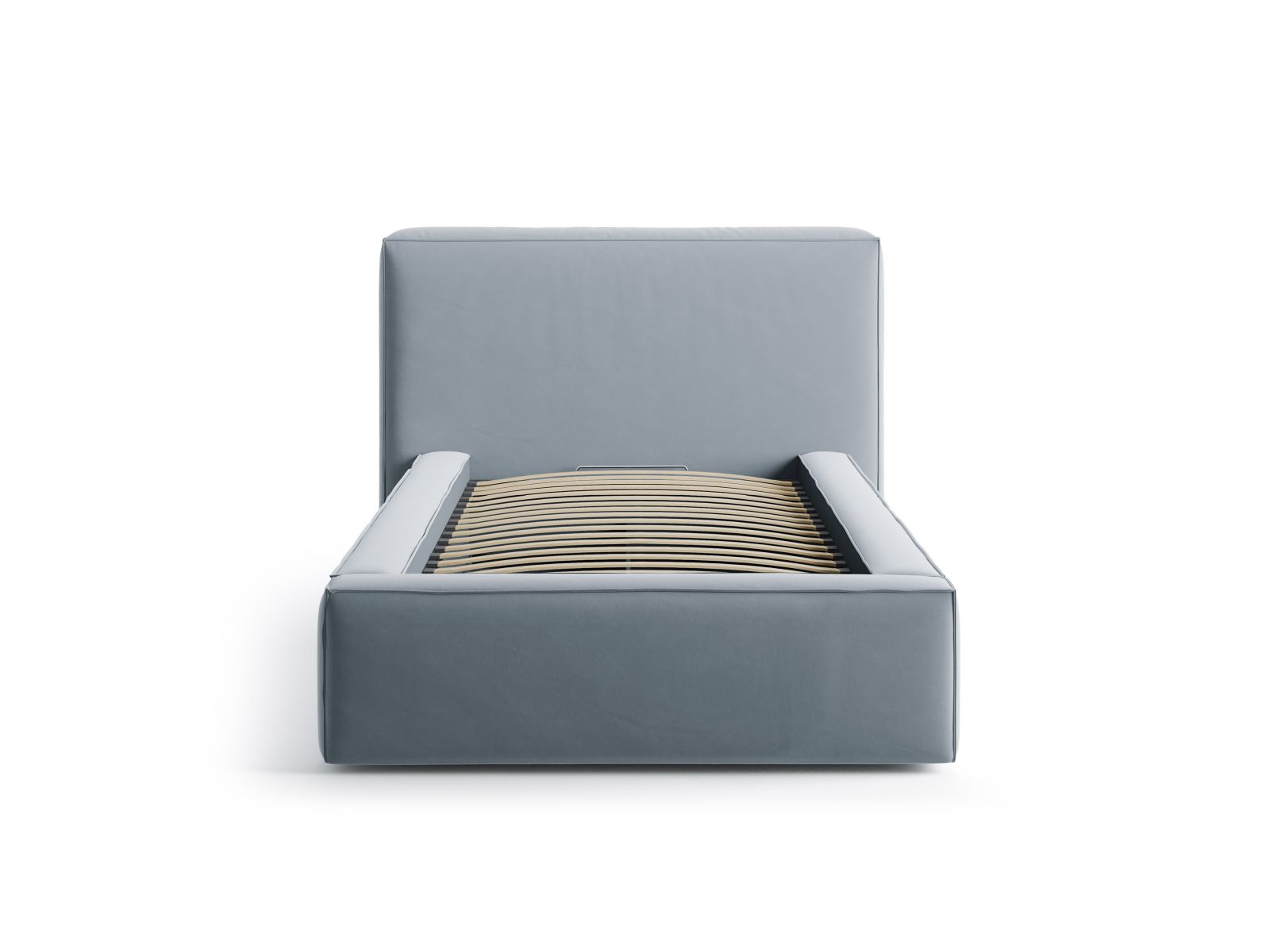 Velvet Storage Bed With Headboard, "Jodie", 136x223x95