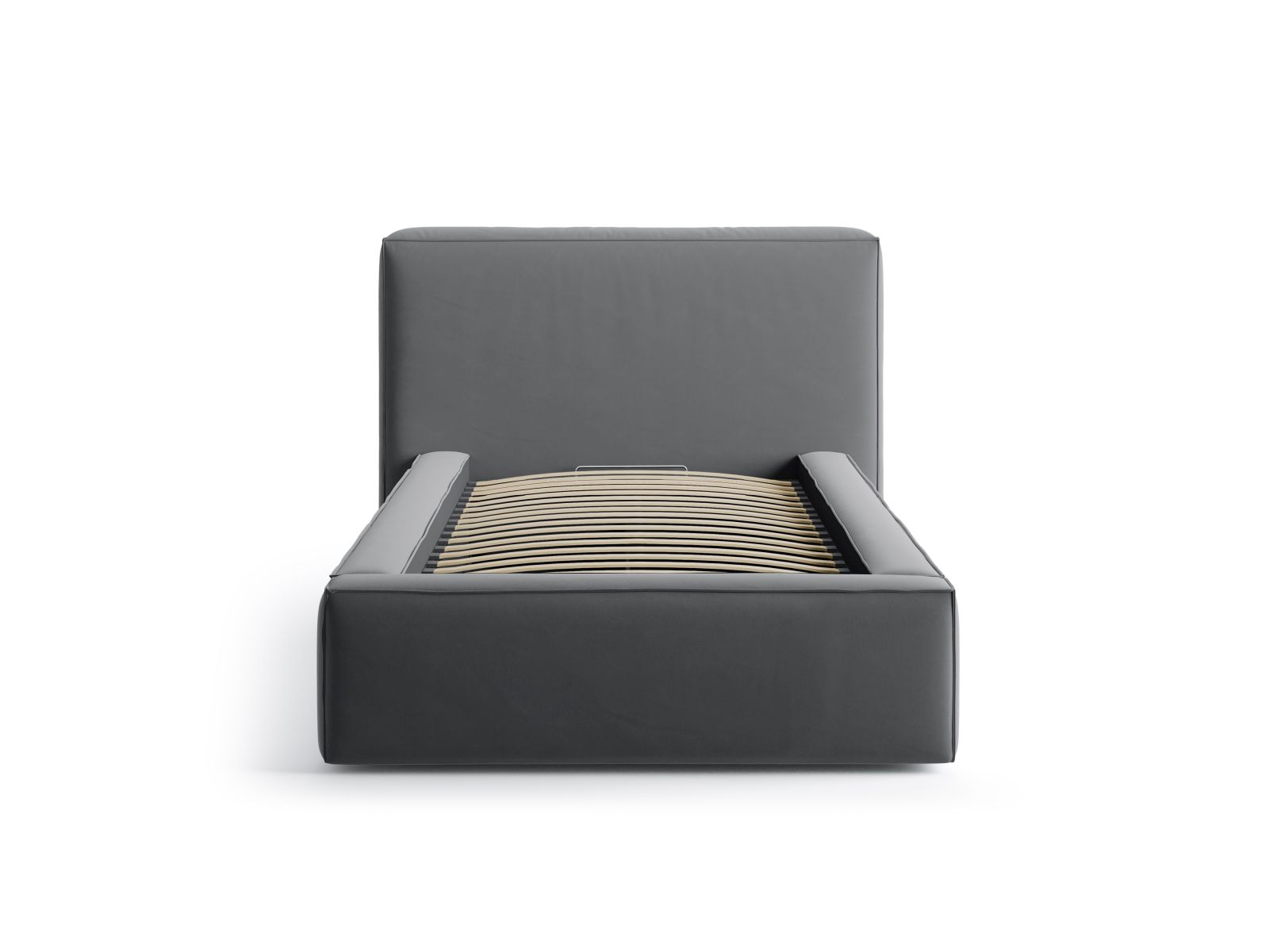 Velvet Storage Bed With Headboard, "Jodie", 136x223x95
