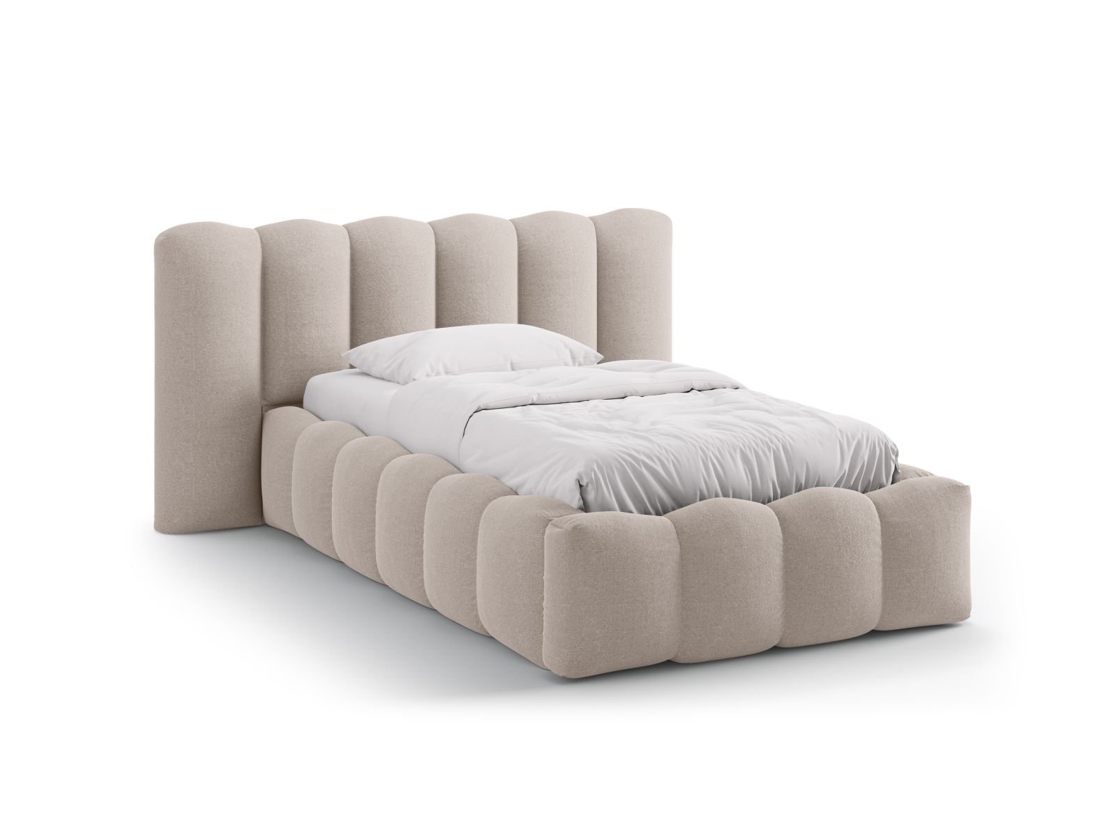 Storage Bed With Headboard, "Lupine", 174x226x95