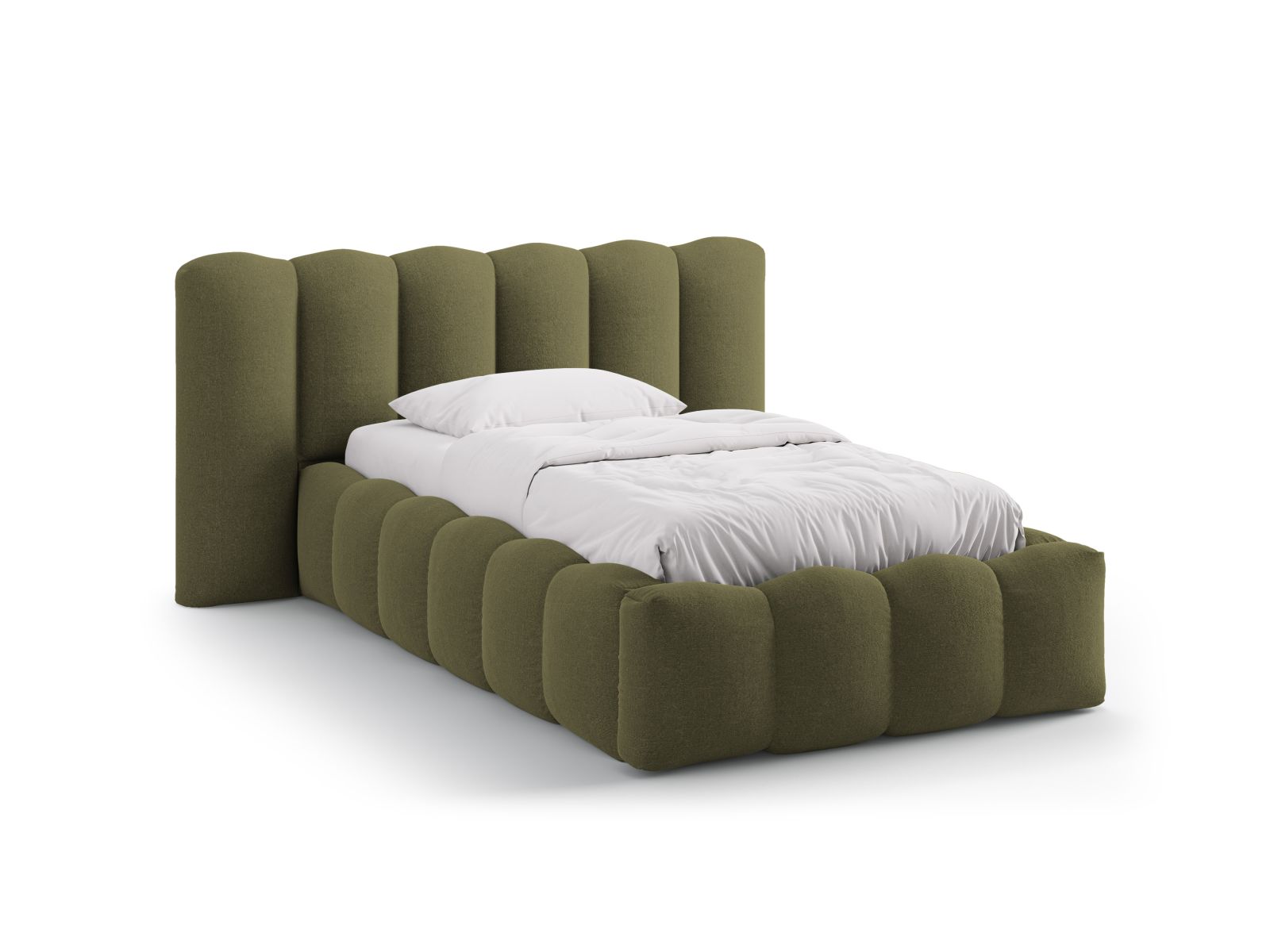 Storage Bed With Headboard, "Lupine", 174x226x95