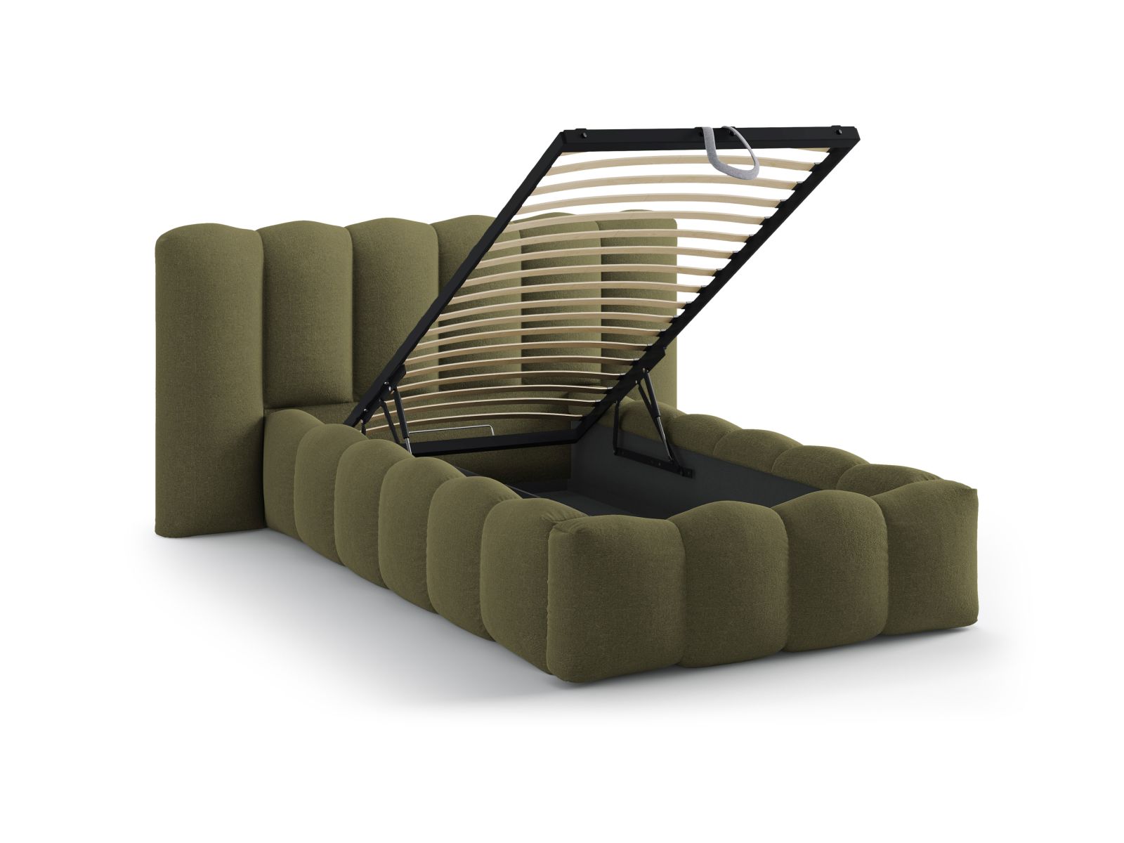 Storage Bed With Headboard, "Lupine", 174x226x95