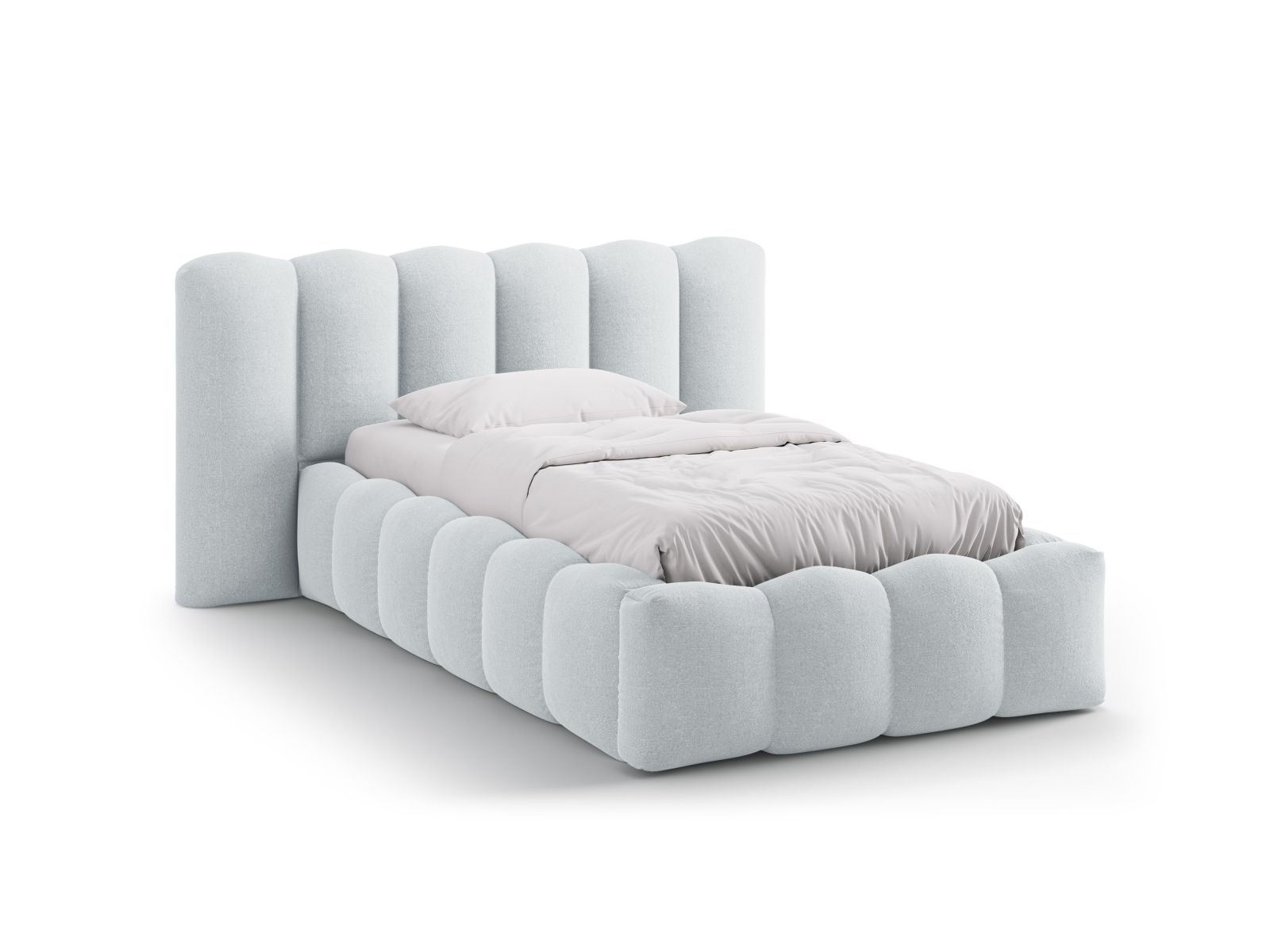 Storage Bed With Headboard, "Lupine", 174x226x95