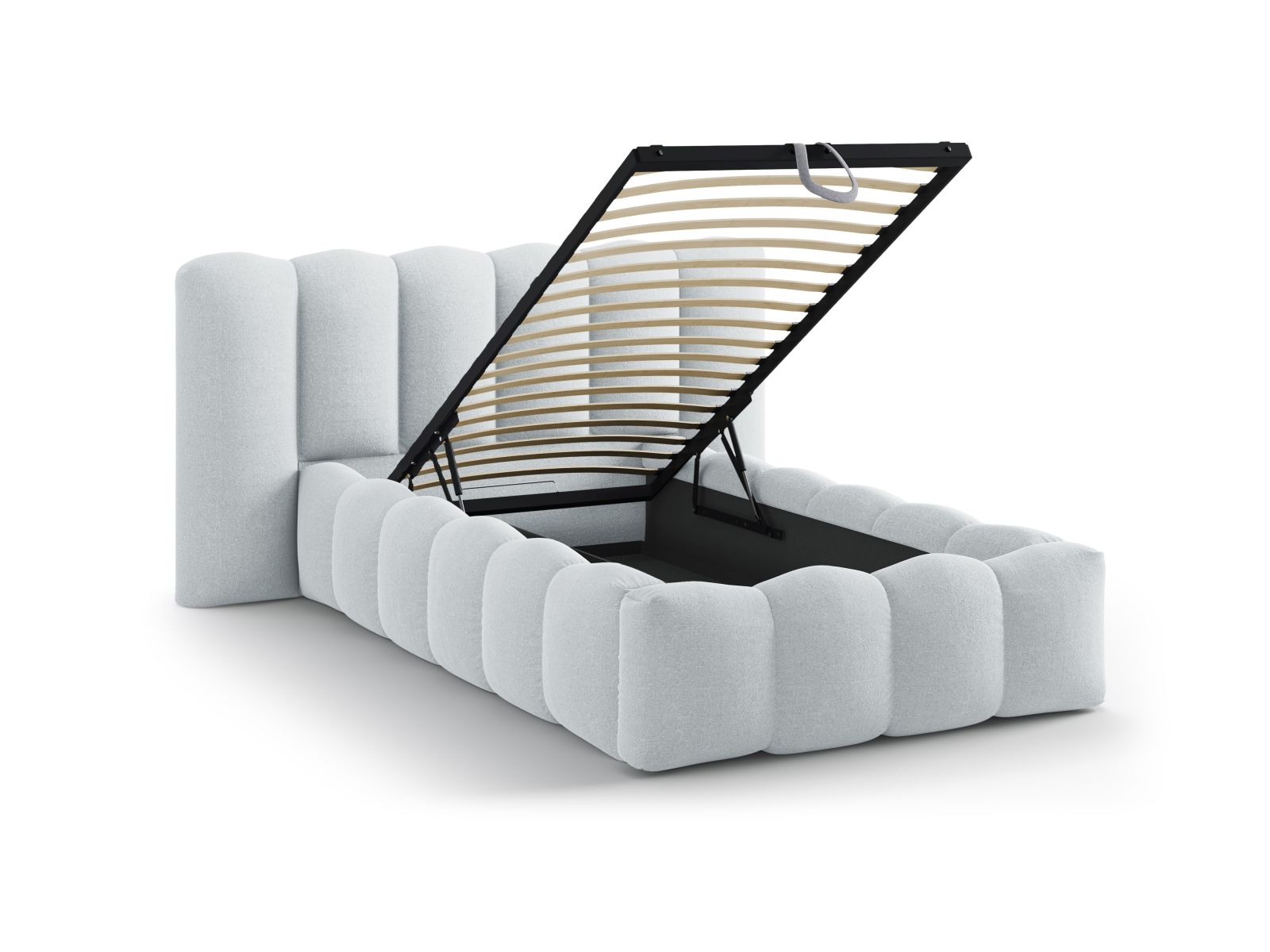 Storage Bed With Headboard, "Lupine", 174x226x95
