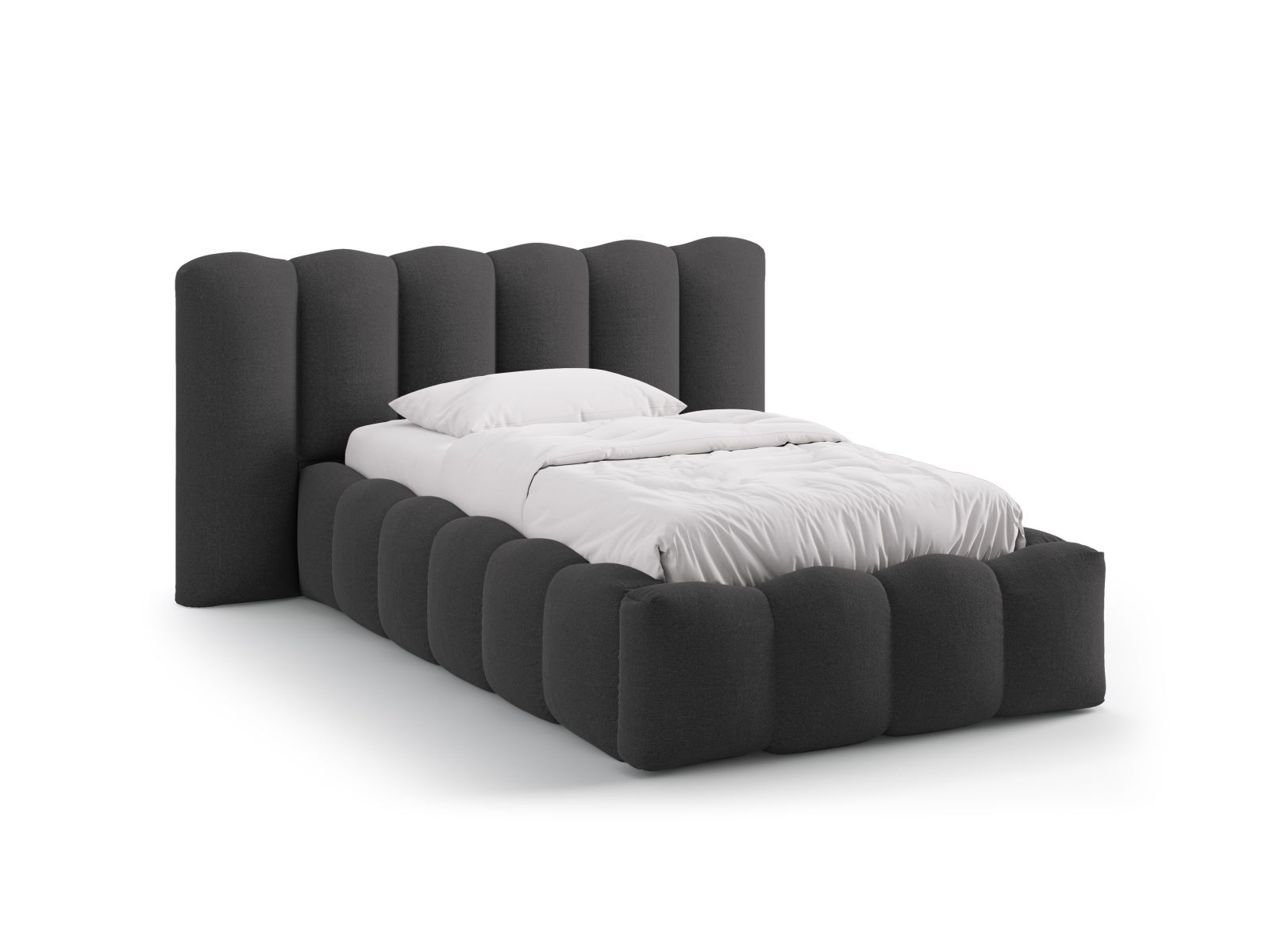 Storage Bed With Headboard, "Lupine", 174x226x95